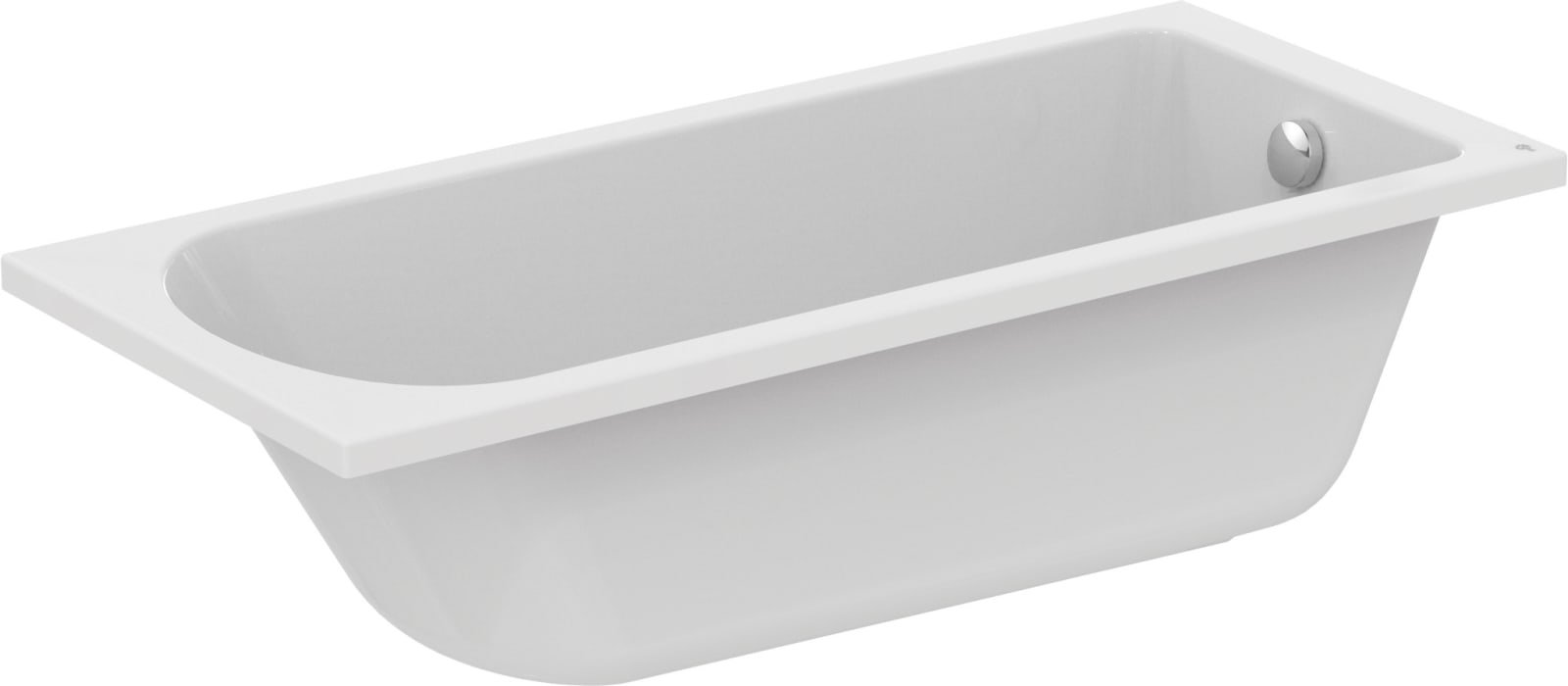 Ideal Standard Hotline rechthoekige ligbad, overloop, hxbxl 465x700x1600mm, bodem lxb 1195x460mm, glanzend wit