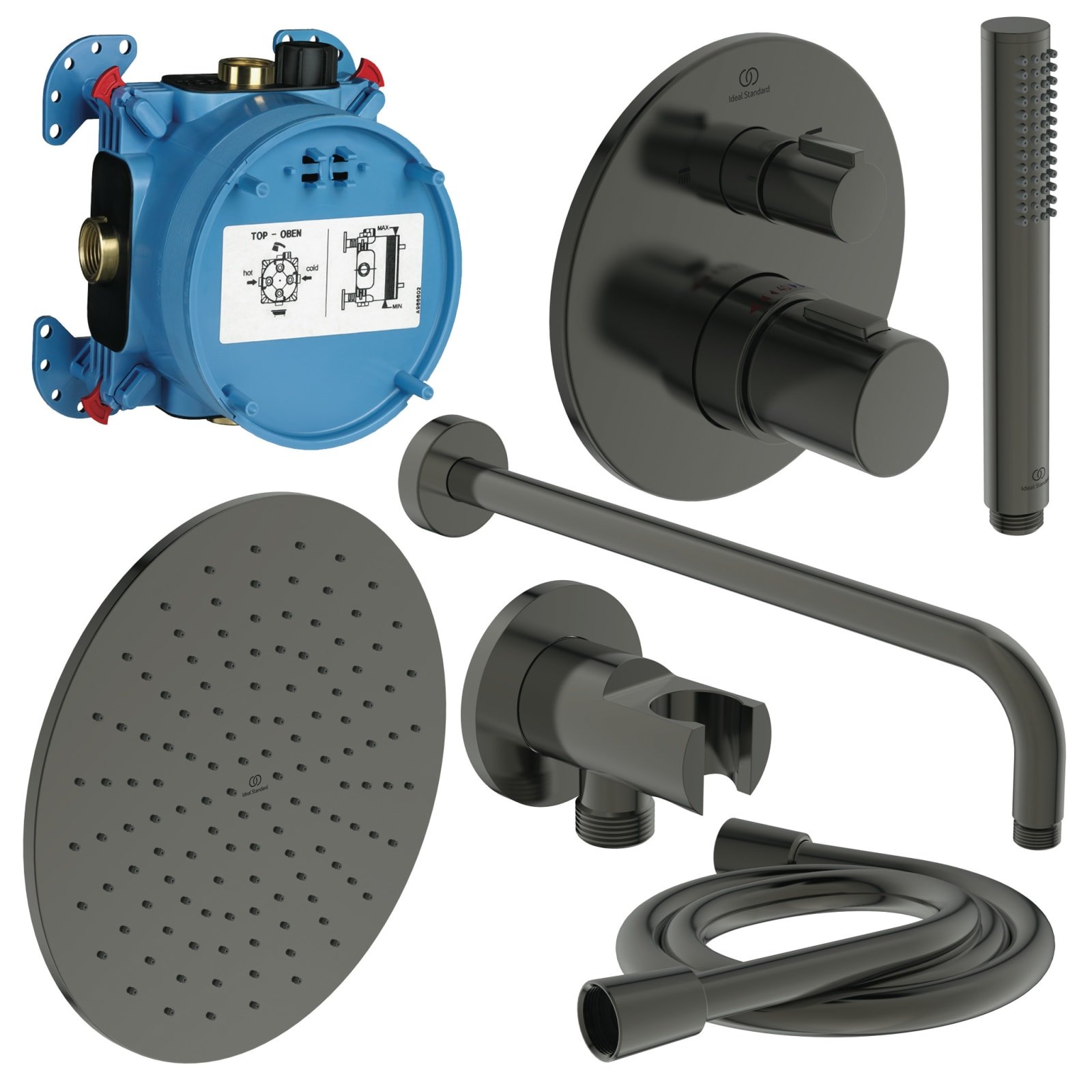 CERATHERM T100 | INBOUW DOUCHE PACK MAGNETIC GREY