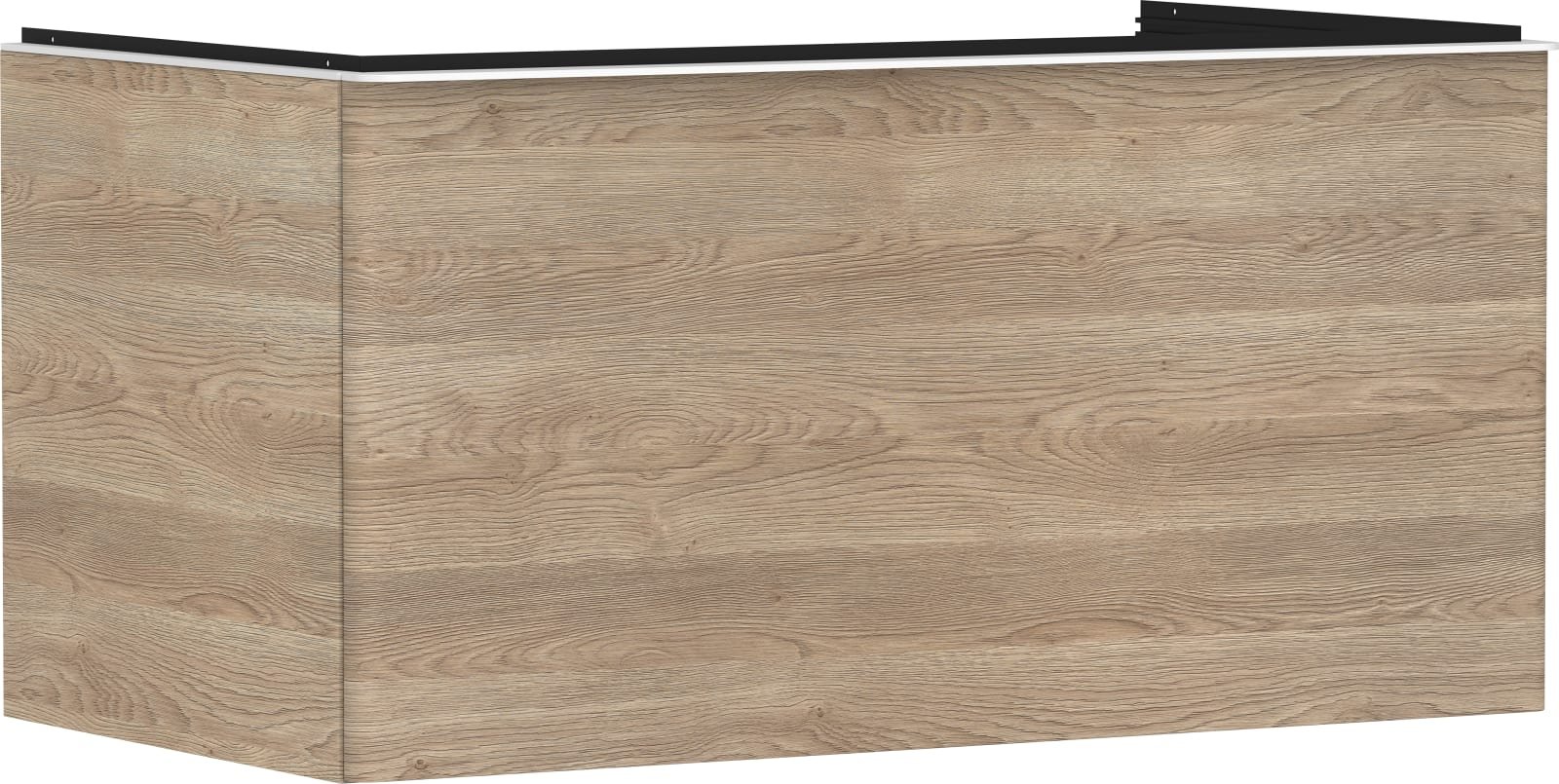 Hansgrohe Xelu Q meubel Natural Oak 980/550 met 1 lade consoles met countertop inbouw wastafel geslepen