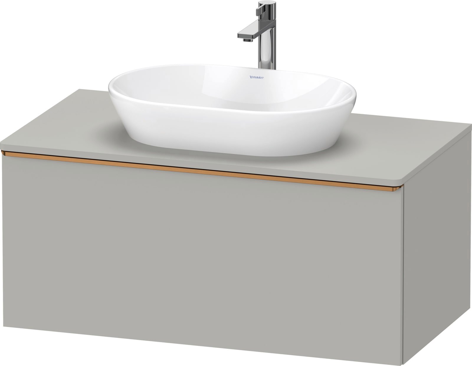 D-Neo Console wastafelonderbouw hangend Betongrijs Mat (1200897354)