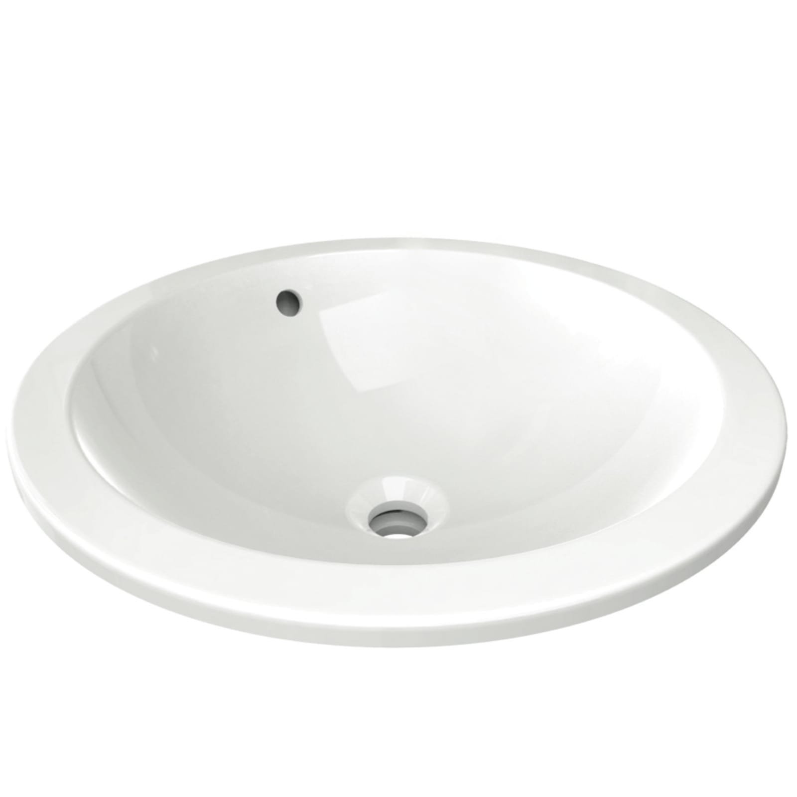 CONNECT | ONDERBOUWWASTAFEL 480X480X175 MM GL WIT, ZONDER KG, MET OL