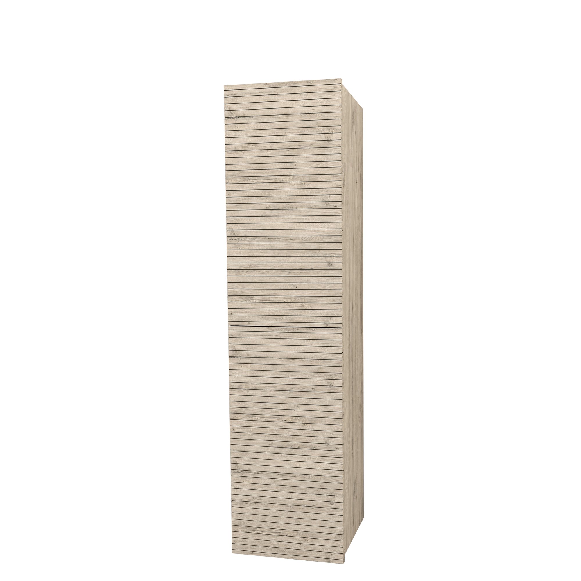ELITE KOLOMKAST MET HORIZONTAAL RELIËF (160CM) - LICHT HOUT