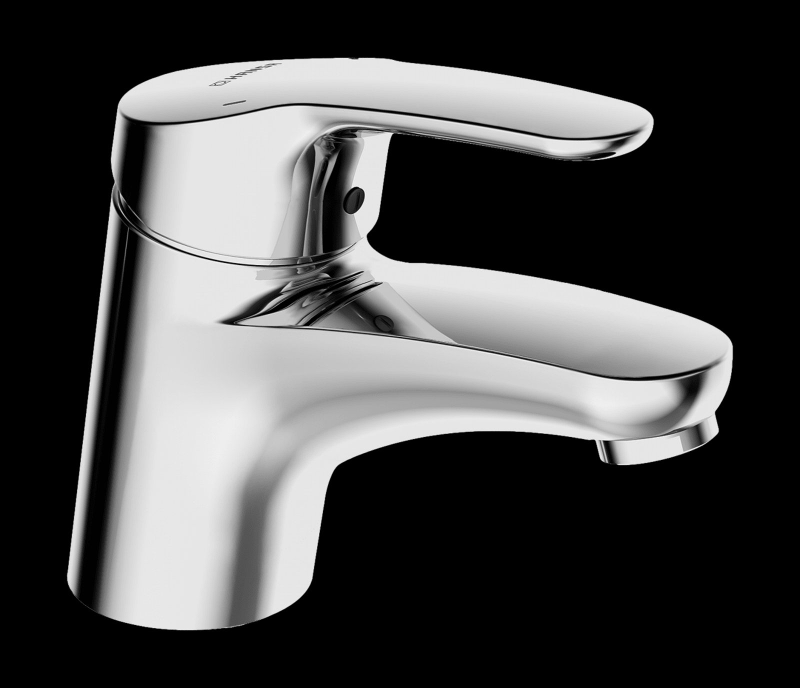 HANSAMIX XS wastafelmengkraan vaste uitloop zonder boorgat 3/8"flex