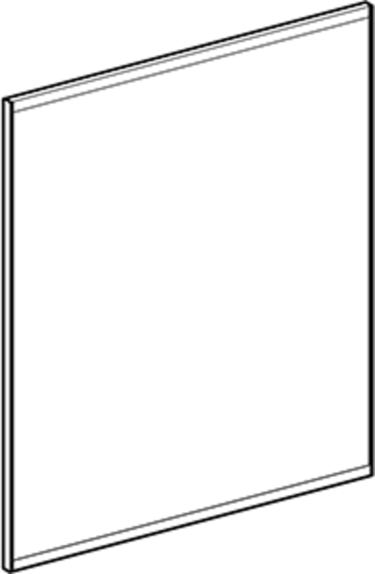 Geberit Option Plus Square lichtspiegel, B=60cm, H=70cm, matzwart