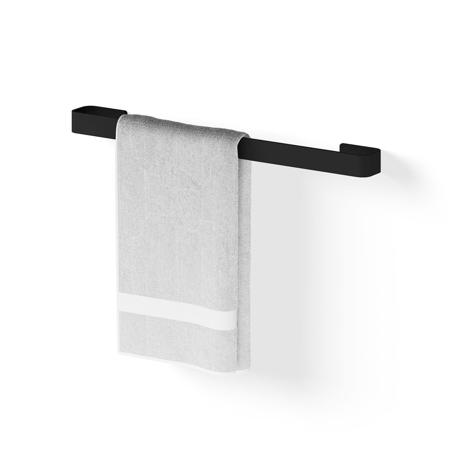 LoooX Dry Curved handdoekhouder, 50 x 5 cm, afwerking matt black