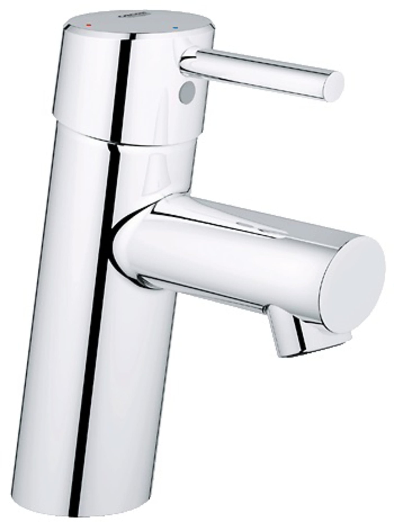 Grohe Concetto, Wastafelmengkraan, S-size, ES, eengreeps, 1-gats, 155mm hoogte, glad, 101mm uitloop, vast, chroom thumbnail 3