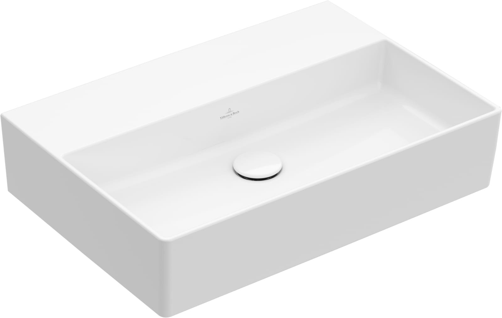 Villeroy & Boch, Memento 2.0, Wastafel, hoekig, wanduitloop, voor wanduitloop, wand, 420 x 500mm (DxB), wit alpine