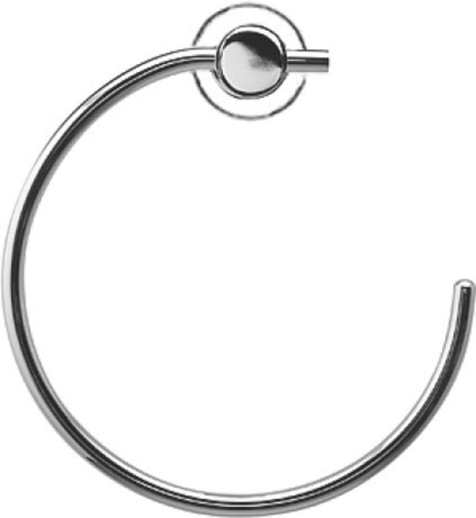 Duravit D-code handdoekhouder, ring rond, messing, 1 stang, ronde rozet, zwenkbaar, hxdxl 182x158x67mm, kleur chroom