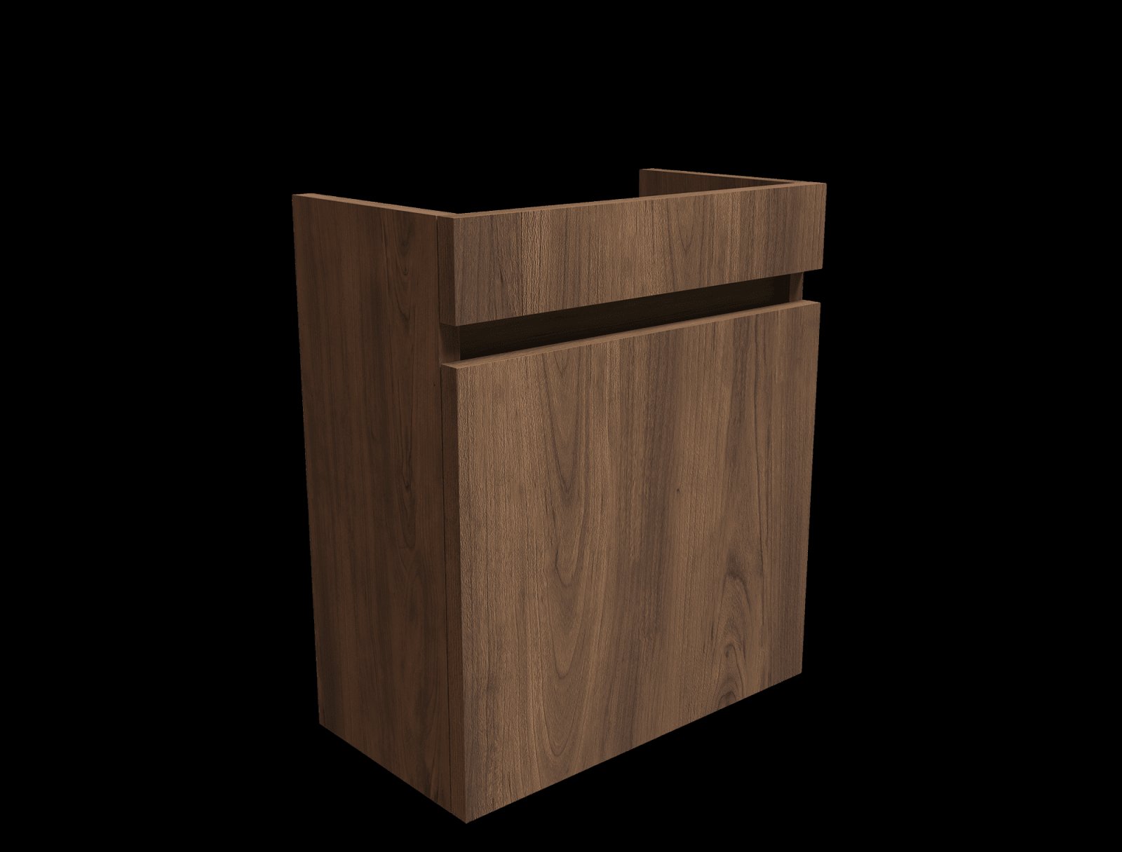 Blue Label Mette onderkast, 1x deur, links en rechts te monteren, greeplijst in kleur meubel 40cm sequoia 50x40x22 (hxbxd)
