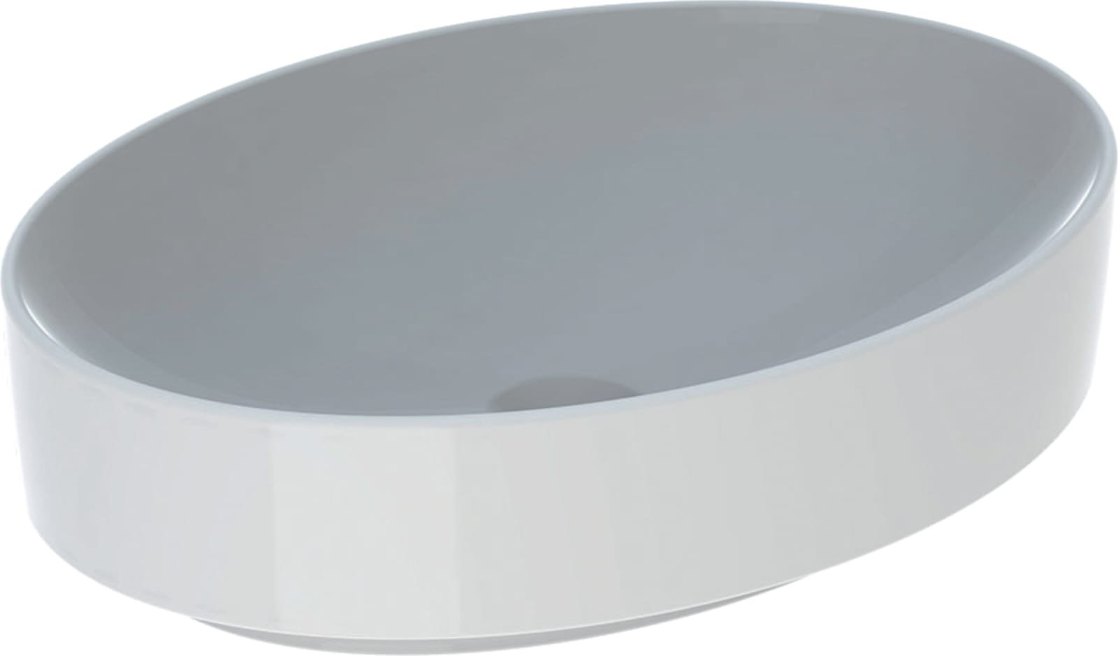 Geberit VariForm, Wastafel, ovaal, Opzet, 1x waskom, keramiek, 550 x 400 x 158mm (BxDxH), wit