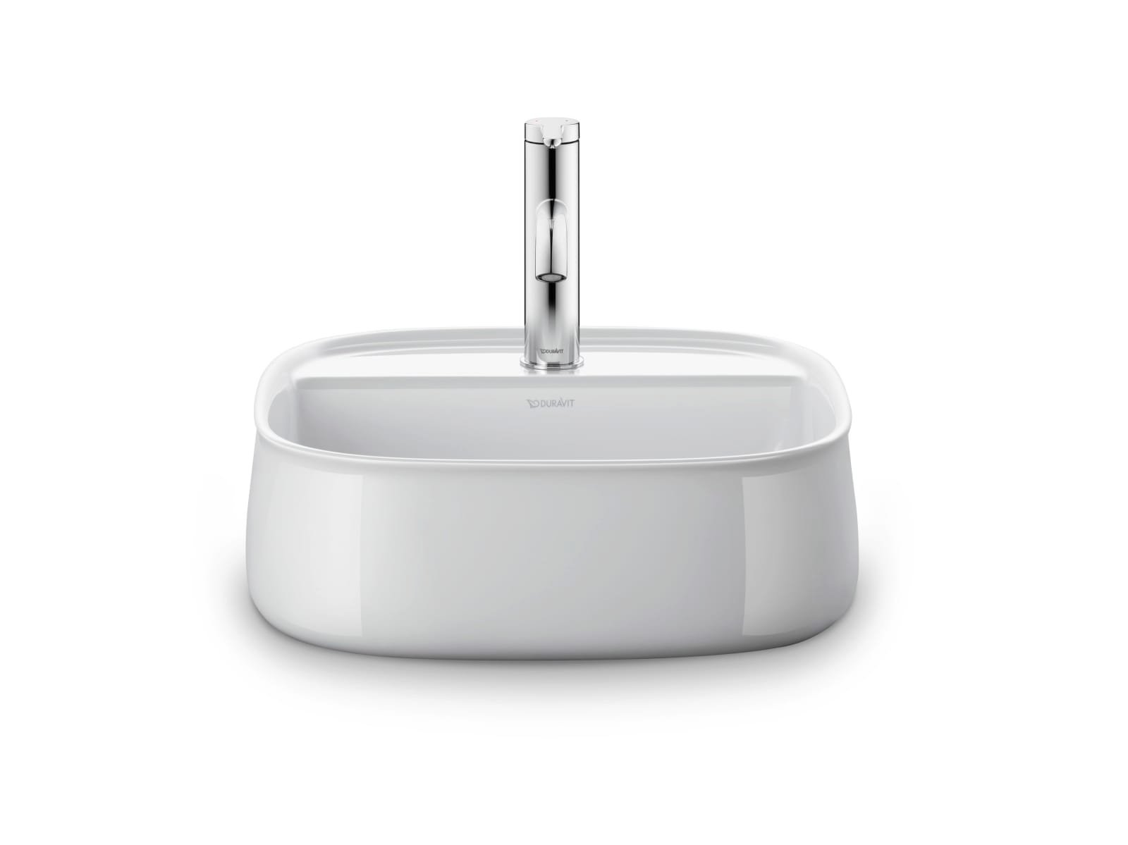 Duravit Zencha Opzetwastafel 420 mm Wit Hoogglans, kraanvlak, aantal kraangaten per wasplaats: 1, geslepen – 2374420071