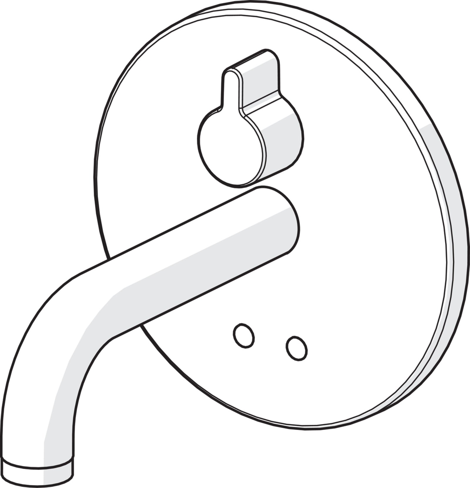 HANSAELECTRA afwerkset voor wastafelkraan,3V, Bluetooth, Mengkraan, ui (1200941162)