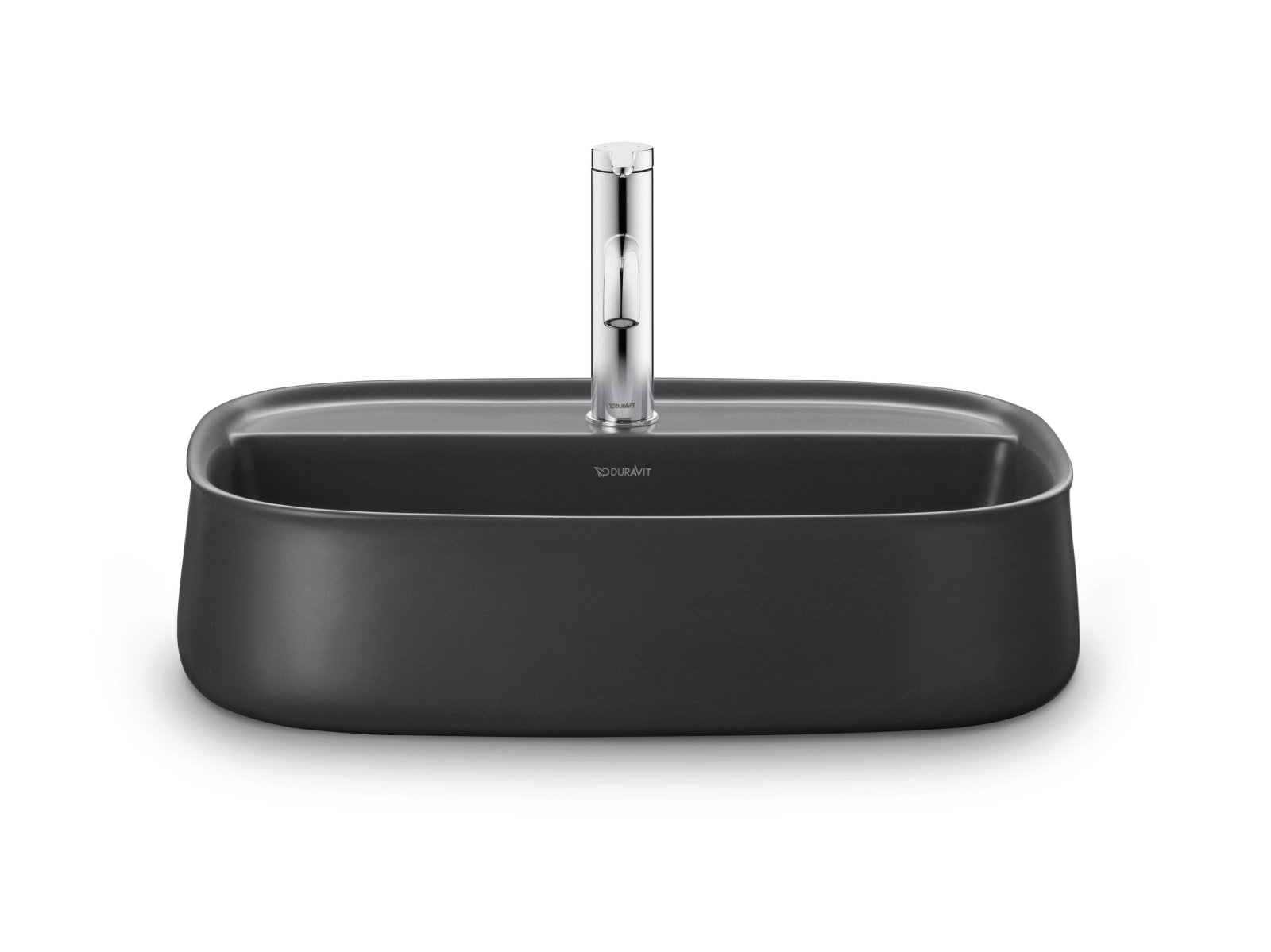 Duravit Zencha Opzetwastafel 550 mm Antraciet Mat, kraanvlak, aantal kraangaten per wasplaats: 1, geslepen – 2374551371