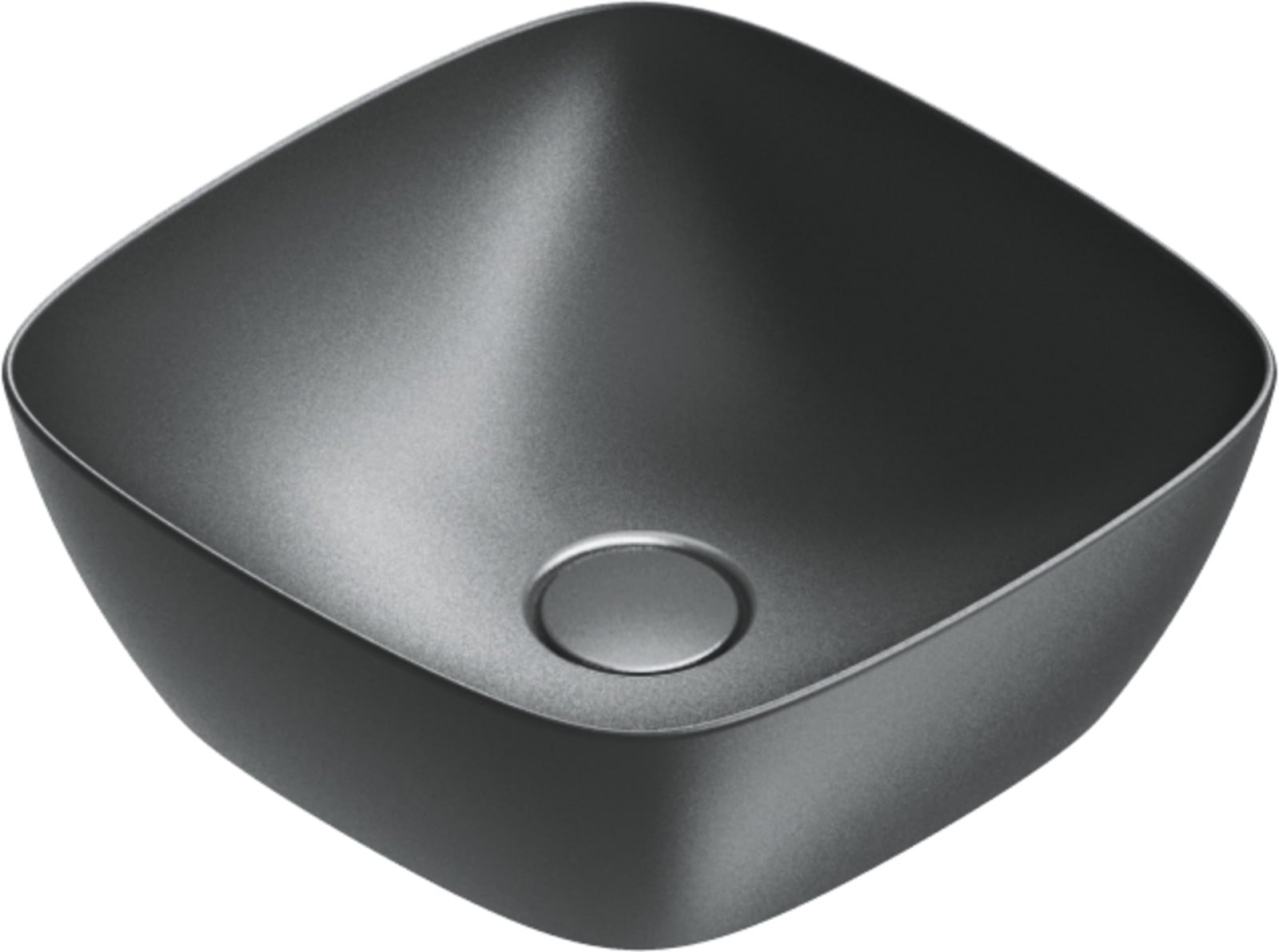 Catalano Alvea waskom, antibacterieel, zonder overloop. 40x40 cm, h14 cm. Mat zwart
