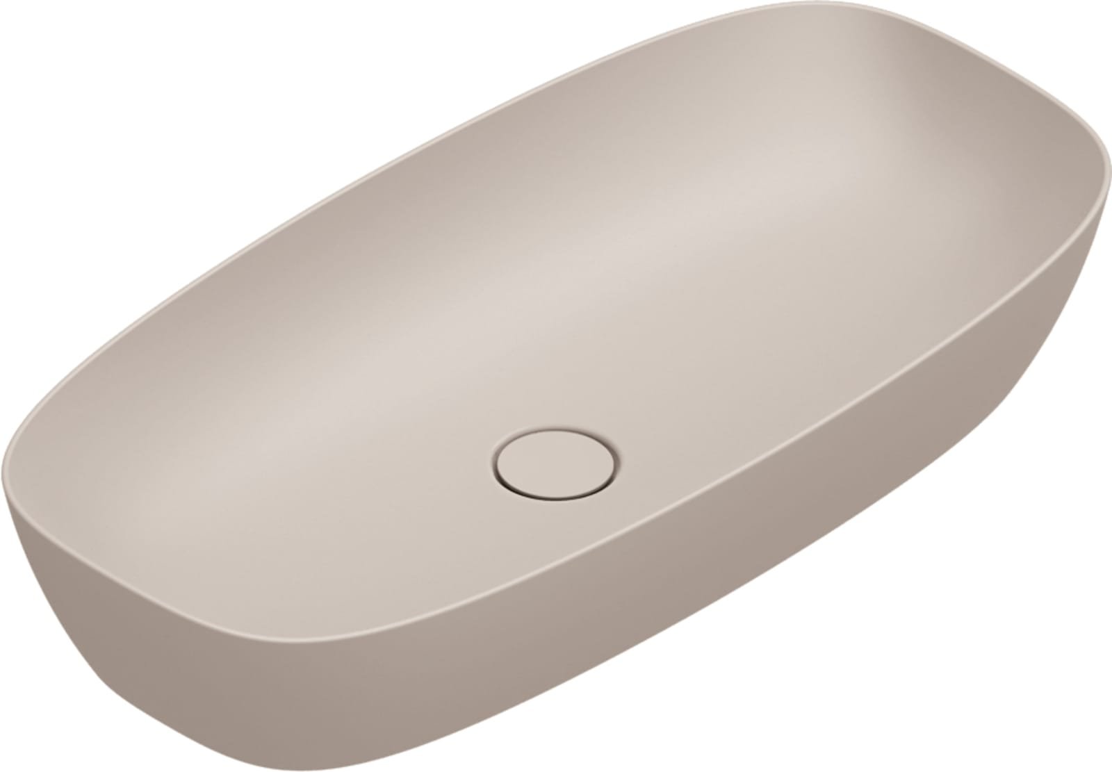 Catalano Alvea waskom, antibacterieel, zonder overloop. 80x40 cm, h14 cm. Mat seta