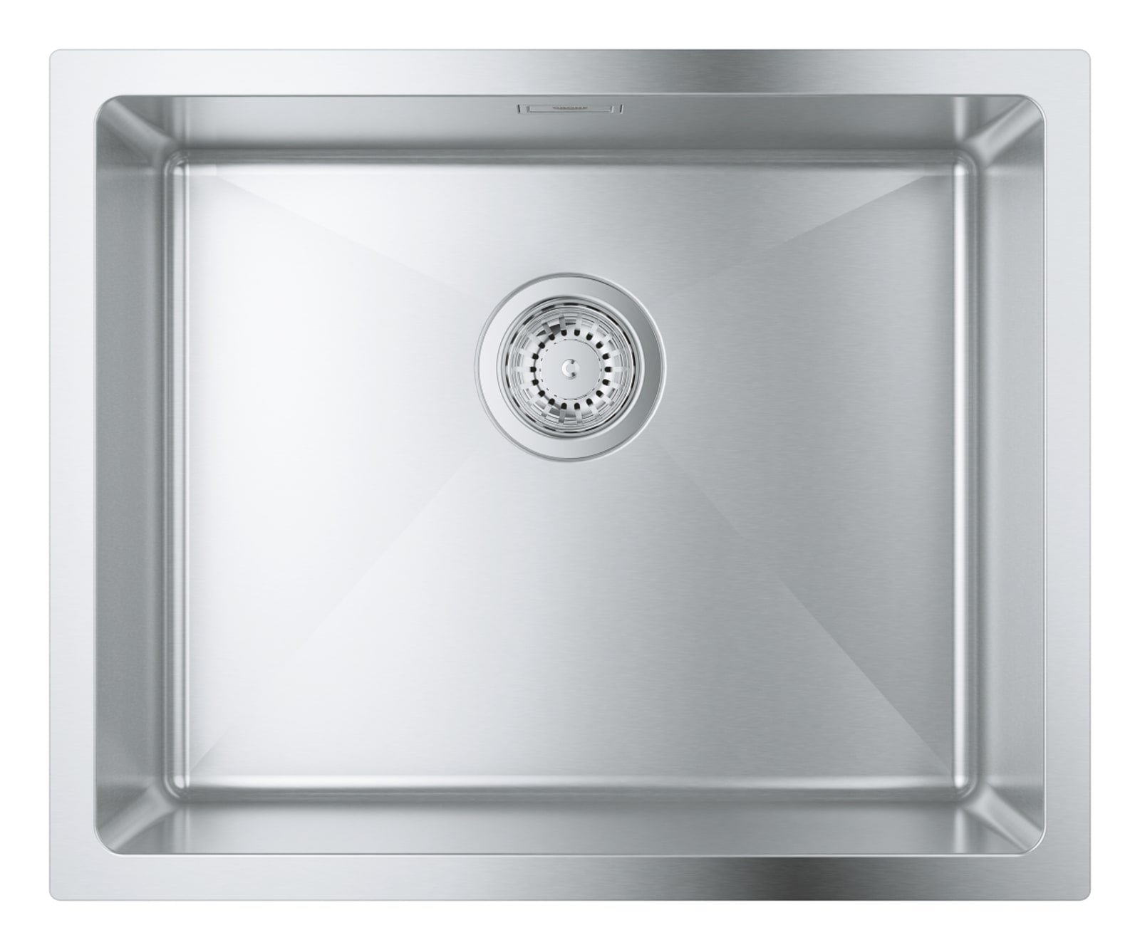 Grohe rechthoekige enkele spoelbak, bladmontage, op-/onderbouw, afvoerplug, vuilafstotend, rvs 304, hxbxd 200x550x450mm