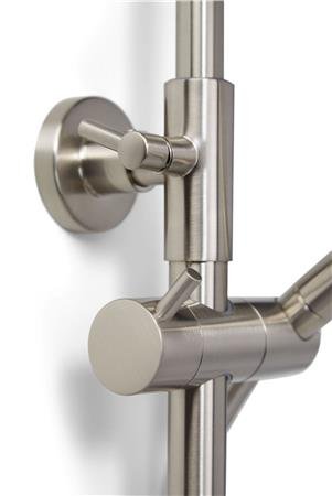 Blue Label Brondby douchesysteem in hoogte verstelbaar, thermostatisch, messing hoofddouche 25cm, geborsteld nikkel thumbnail 6