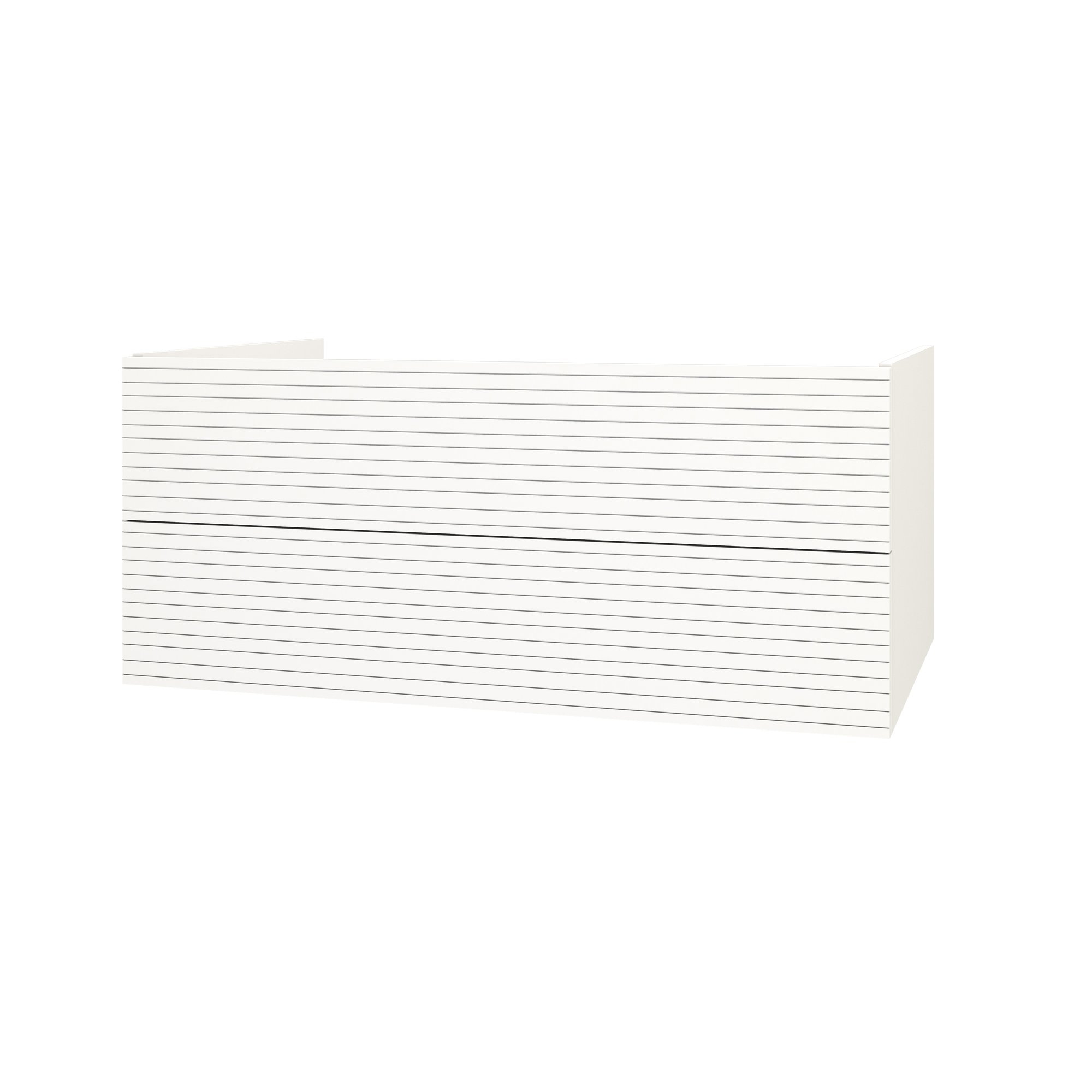 ELITE ONDERKAST MET HORIZONTAAL RELIËF (120CM) - MAT WIT