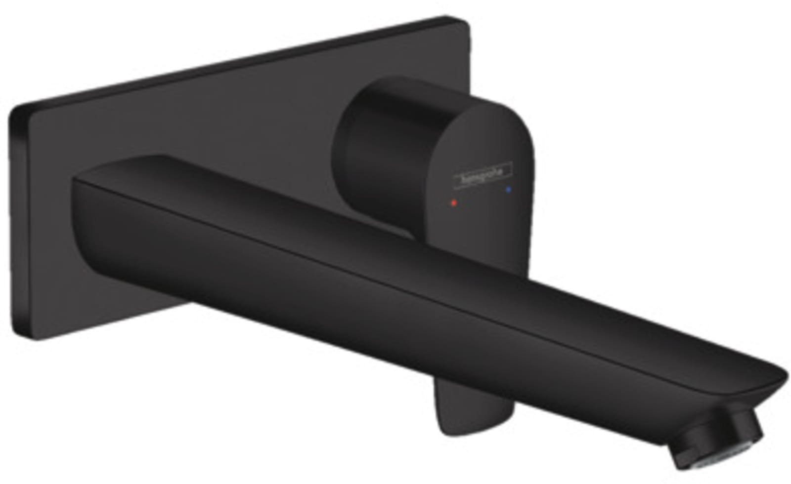 Hansgrohe, Wastafelmengkraan, Talis E, 2-gats, mat zwart