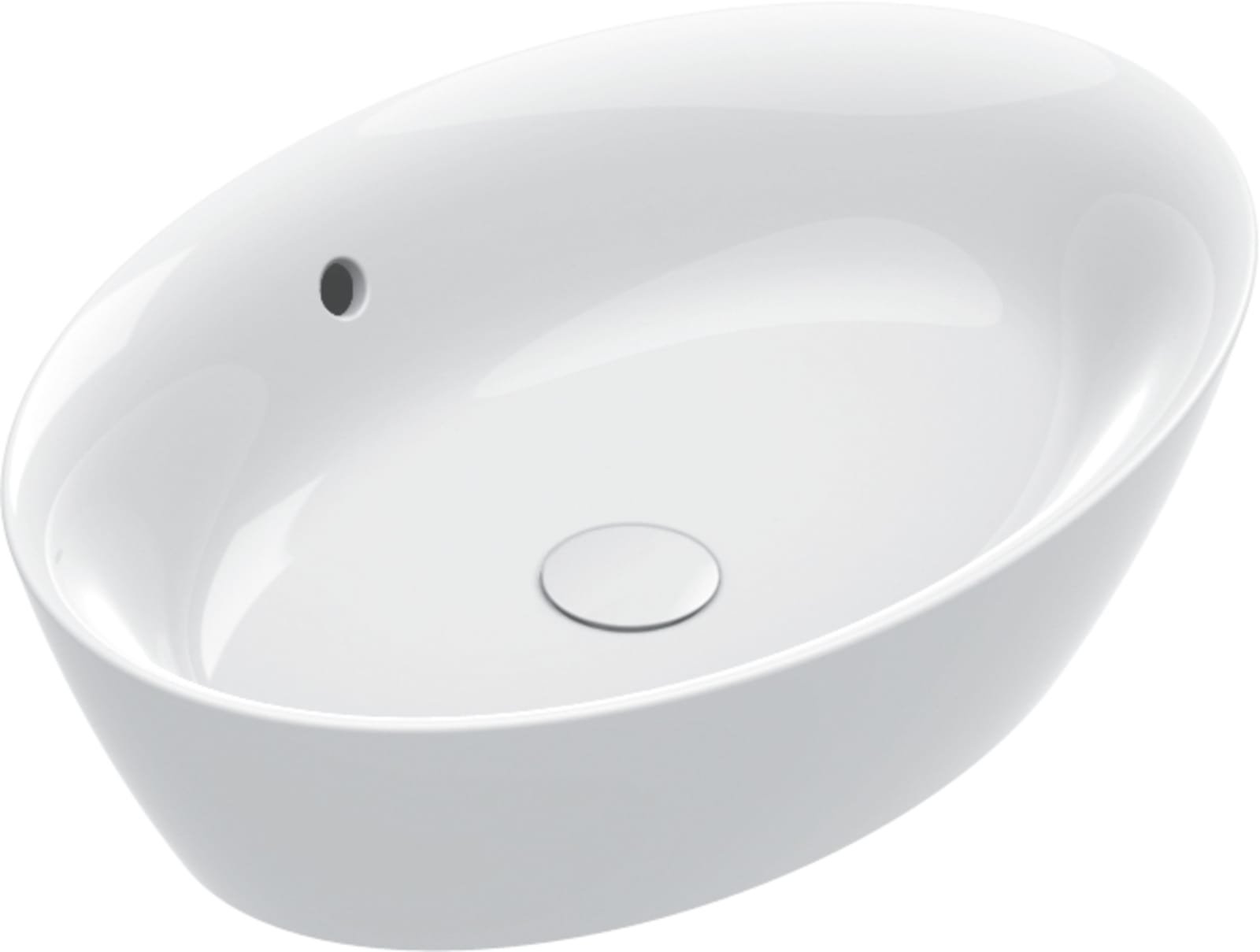 Catalano Italy waskom, antibacterieel, overloop. 60x42 cm, h16 cm. Wit