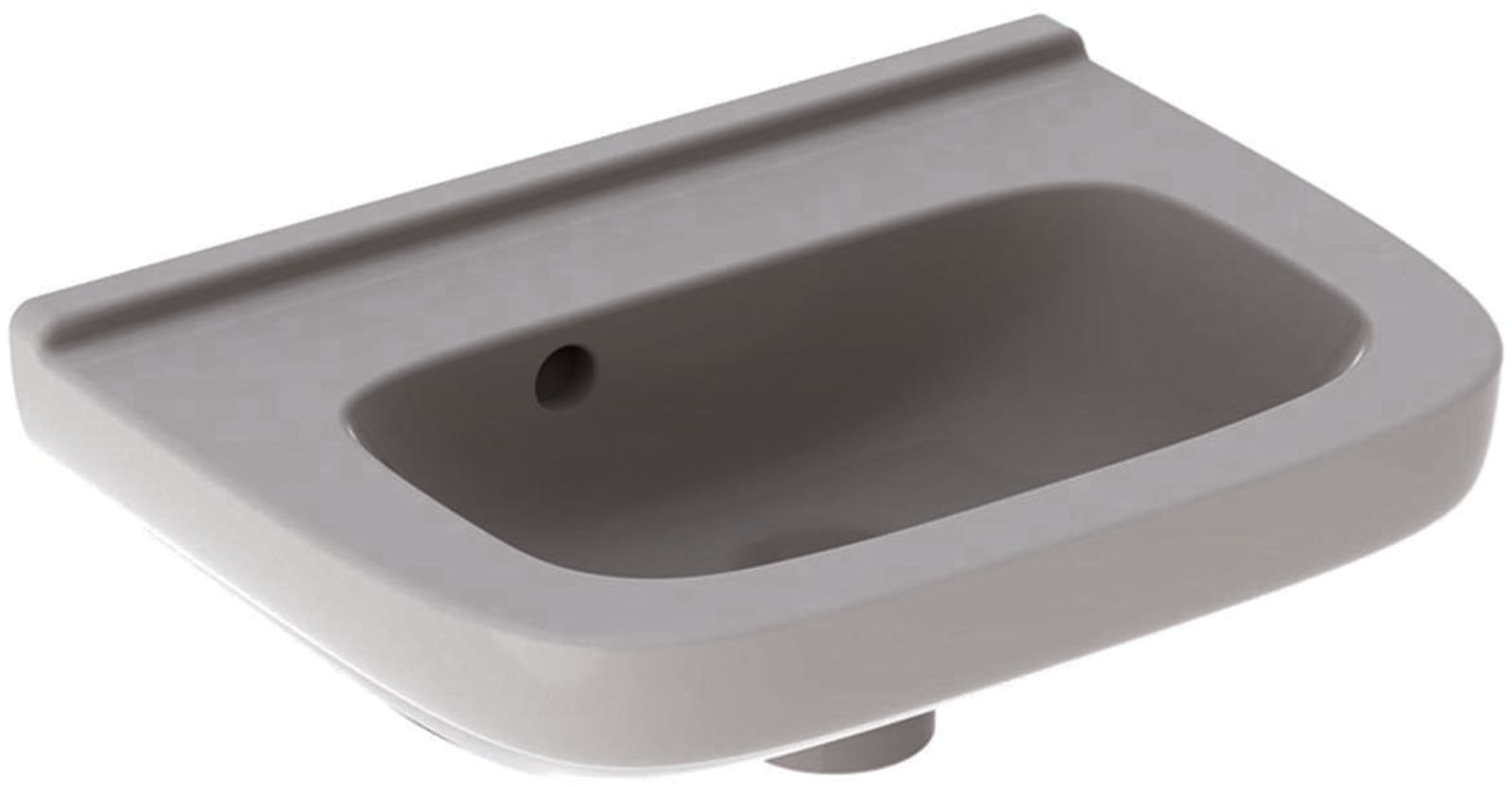 Geberit 300 Basic, Fontein, 1x waskom, overloop, keramiek, vuilafstotend, 400 x 250 x 150mm (BxDxH), wit