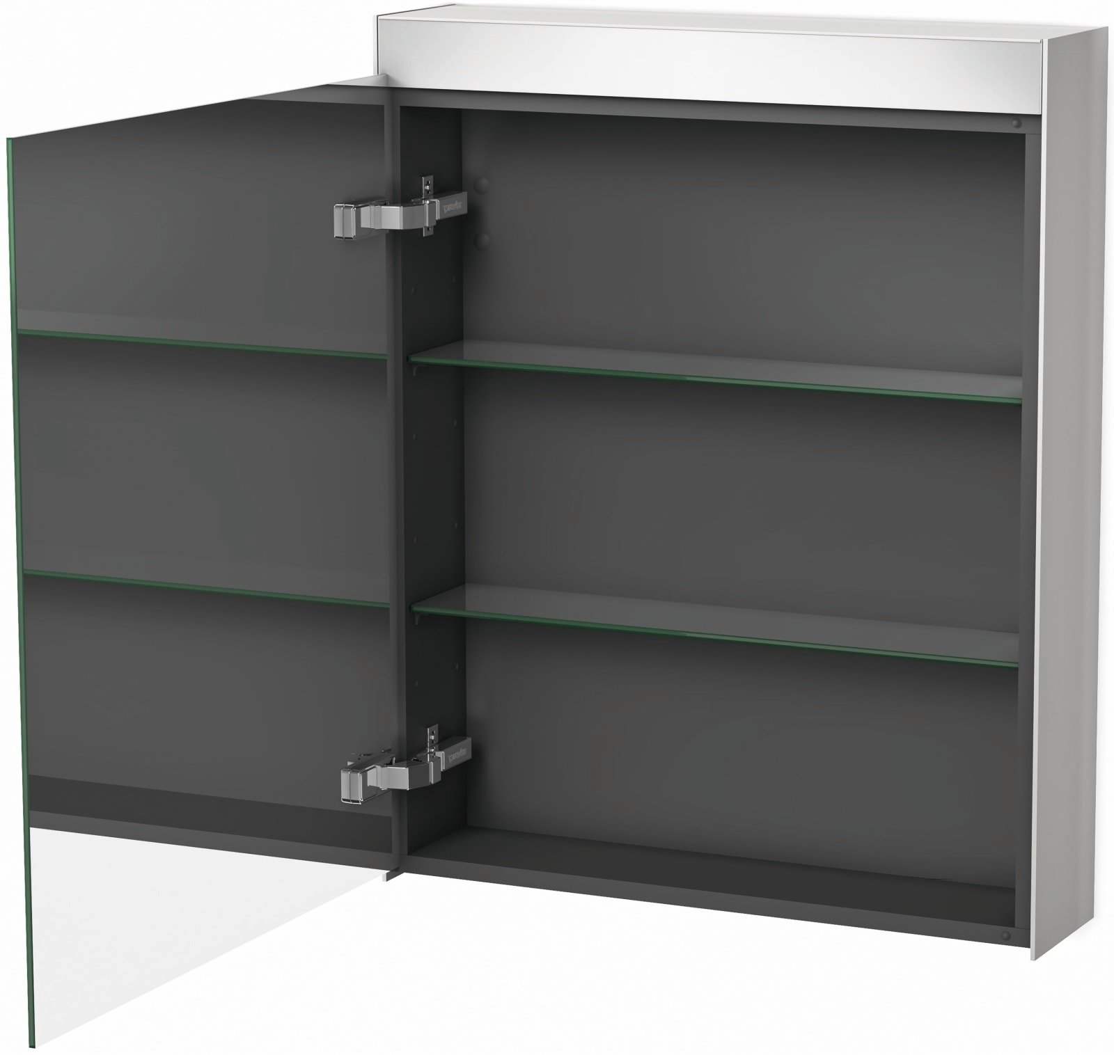 Duravit Licht en spiegels Spiegelkast, Neutraal, lichtzone, deurdraairichting: links, Schakelaar & Extern, geschikt als inbouwset, a