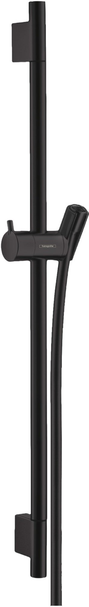 Hansgrohe Unica'S / Puro, Glijstang, 650mm lengte, met doucheslang, met douchehouder, met schuifstuk, mat zwart