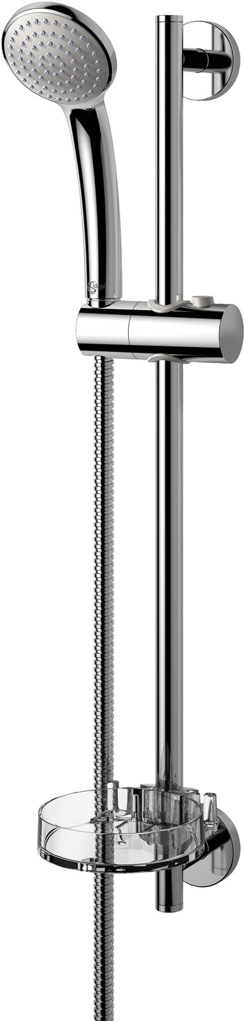 Ideal Standard Idealrain glijstangcombinatie S1 1F. Met glijstang 600mm, handdouche 80mm, doucheslang 1750mm, zeepschaal, chroom