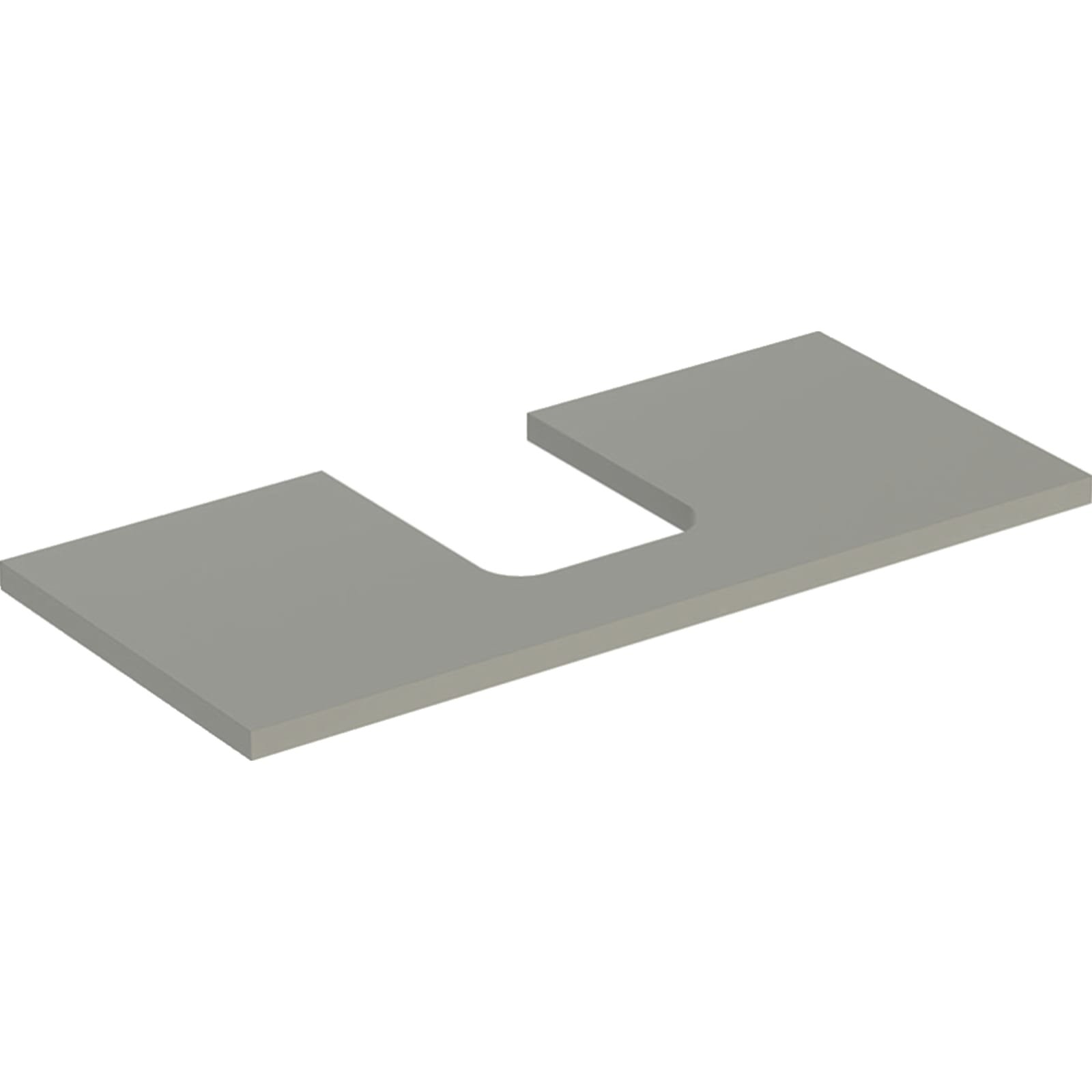 Geberit ONE wastafelblad voor opzetwastafel thin rim midden 105cm greigemat