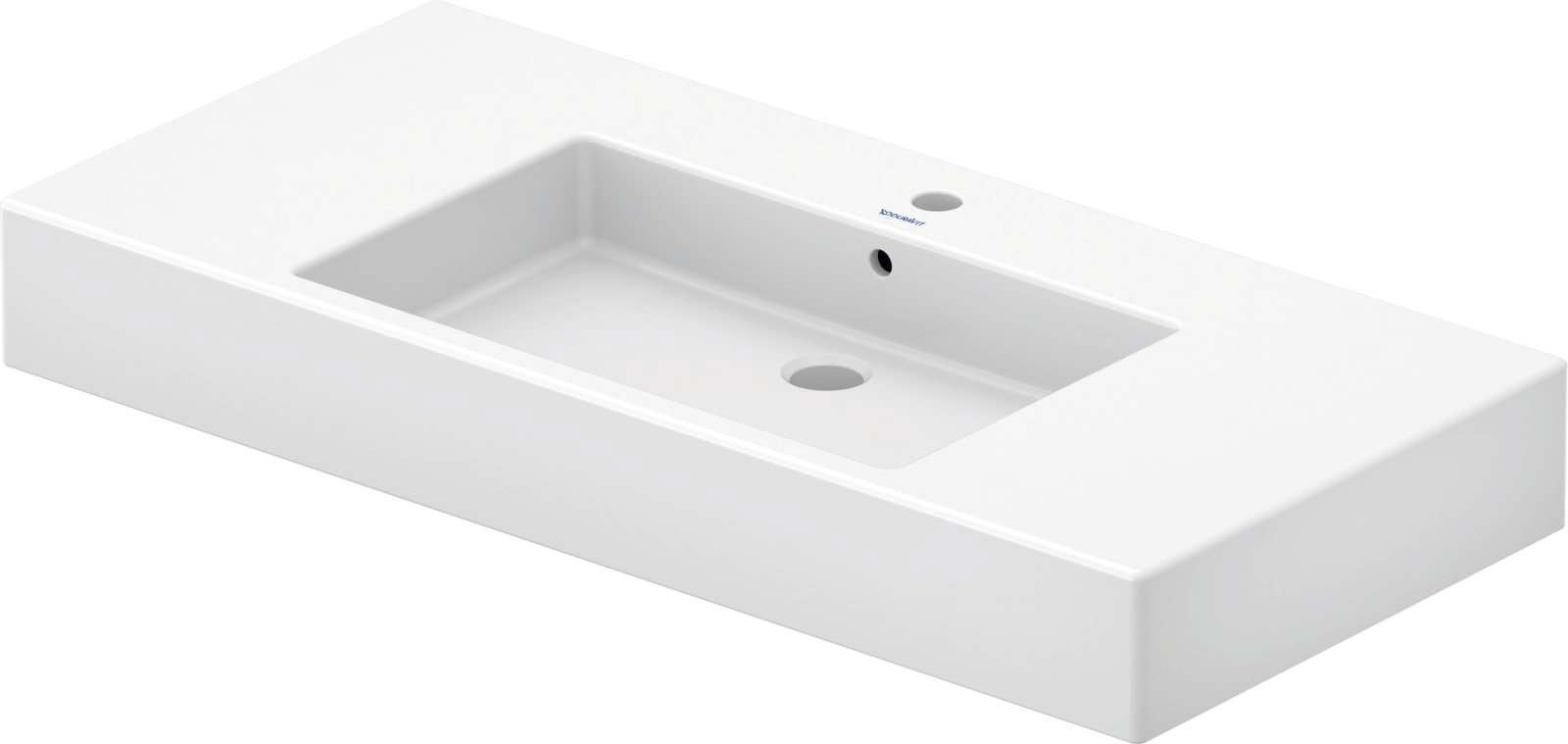 Duravit Vero Wastafel 1050 mm Wit Hoogglans, kraanvlak, aantal kraangaten per wasplaats: 1, overloop – 0329100000