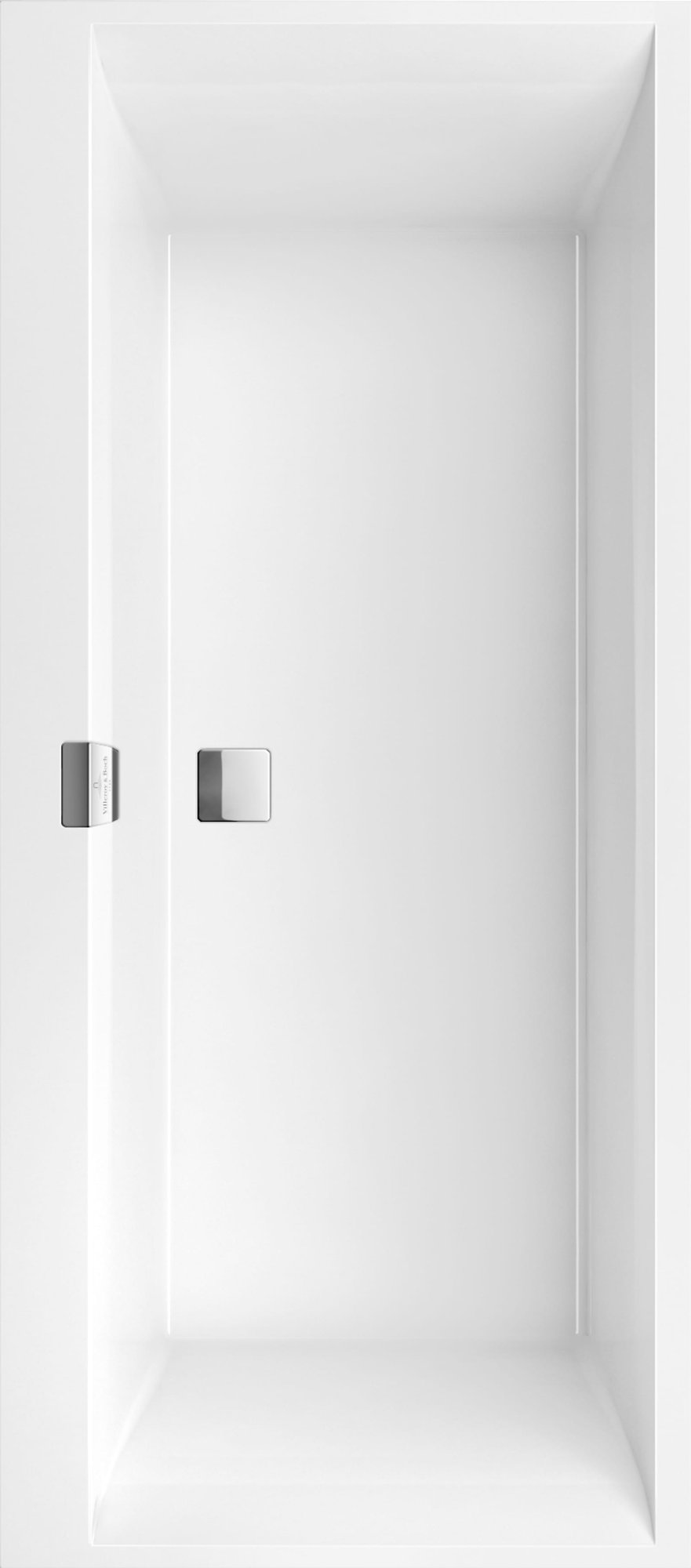 Villeroy & Boch, Squaro Edge 12 Quaryl duo bad 1700x750mm met badpoten en afvoer-/overloopkombinatie, wit