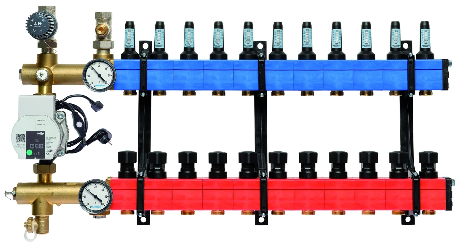 Nathan Komfort SBK verdeler type 4801 E-pomp boven aansluiting, 10 tot 145 l/u, 11-groeps