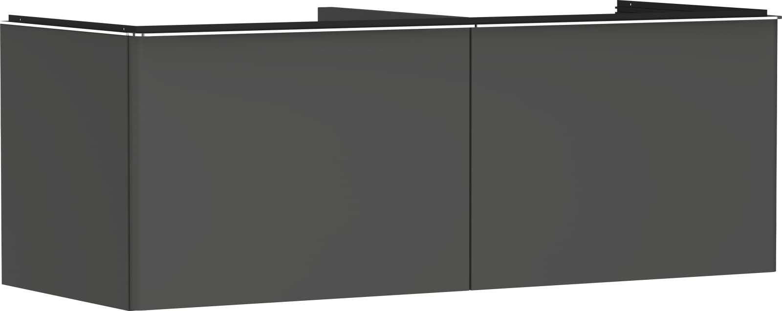 Hansgrohe Xelu Q meubel Diamond Matt Grey 1360/550 met 2 lades consoles met countertop inbouw wastafel geslepen (1200771384)