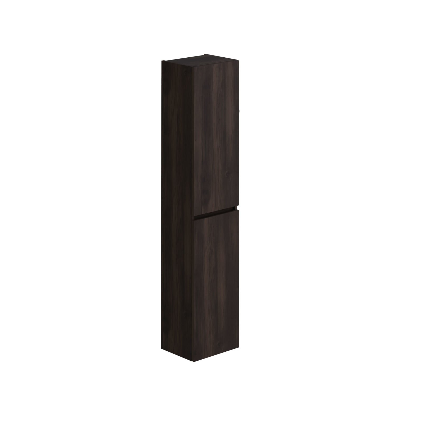 Blue Label Mette hoge kast 35x29x165 cm (bxdxh), 2x rechtsdraaiende deuren met soft close, greeploos, Ristretto Brown 165x35x29