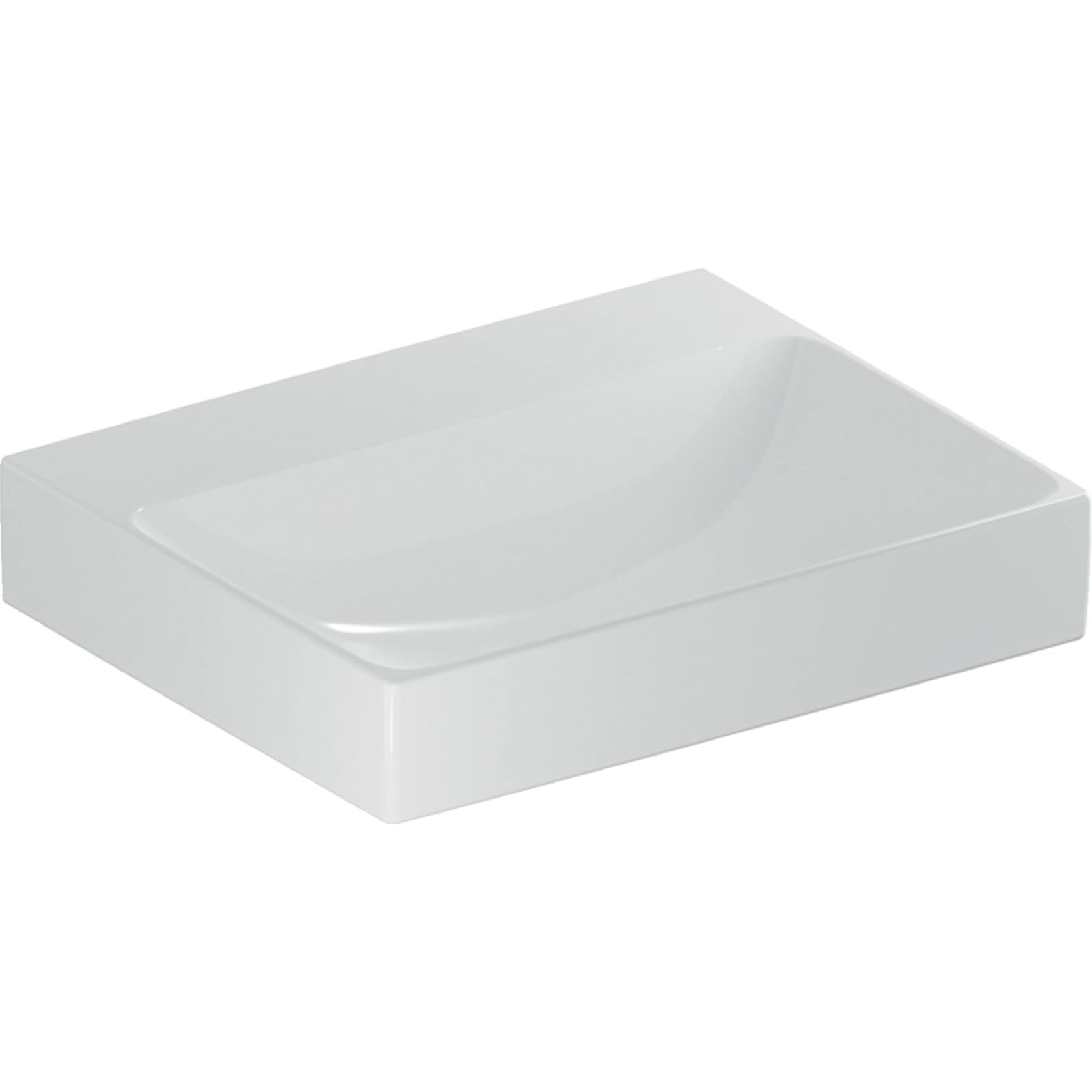 Geberit ONE opzetwastafel afvoer verticaal 50x40cm zonder kraangat KeraTect