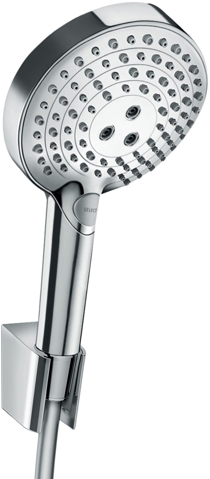 Hansgrohe Raindance Select S / PowderRain, Handdouche badset, 120mm douchekop, 3jet, 1250mm doucheslang, met douchehouder, chroom