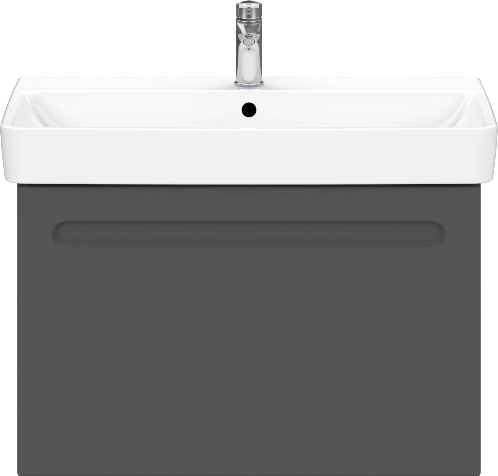 Duravit Duravit No.1 Wastafelonderbouw hangend, Grafiet Mat, rechthoekig, aantal grote lades: 1 – N14283049490000