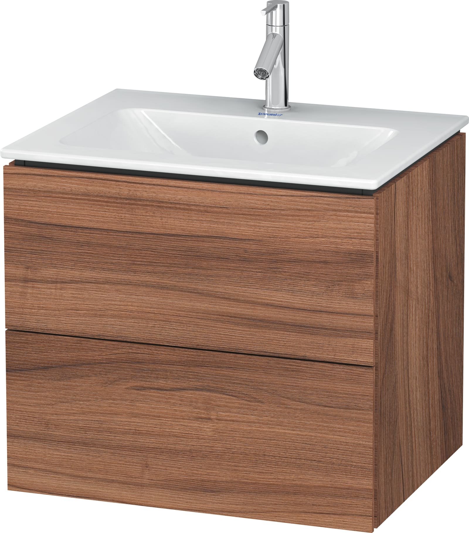 Duravit L-Cube wastafelonderbouw v.ME, # 233663, 2 lades, noten natuur