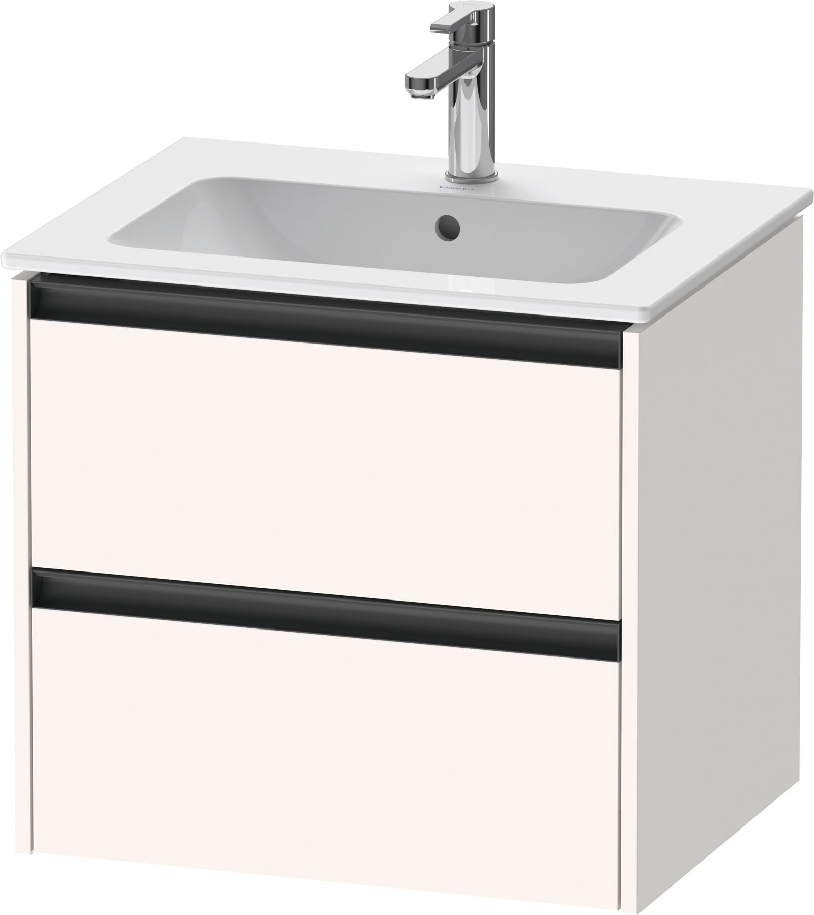 Duravit Ketho.2 Wastafelonderbouw hangend, Wit Supermat, rechthoekig, aantal kleine lades: 2 – K25262084840000