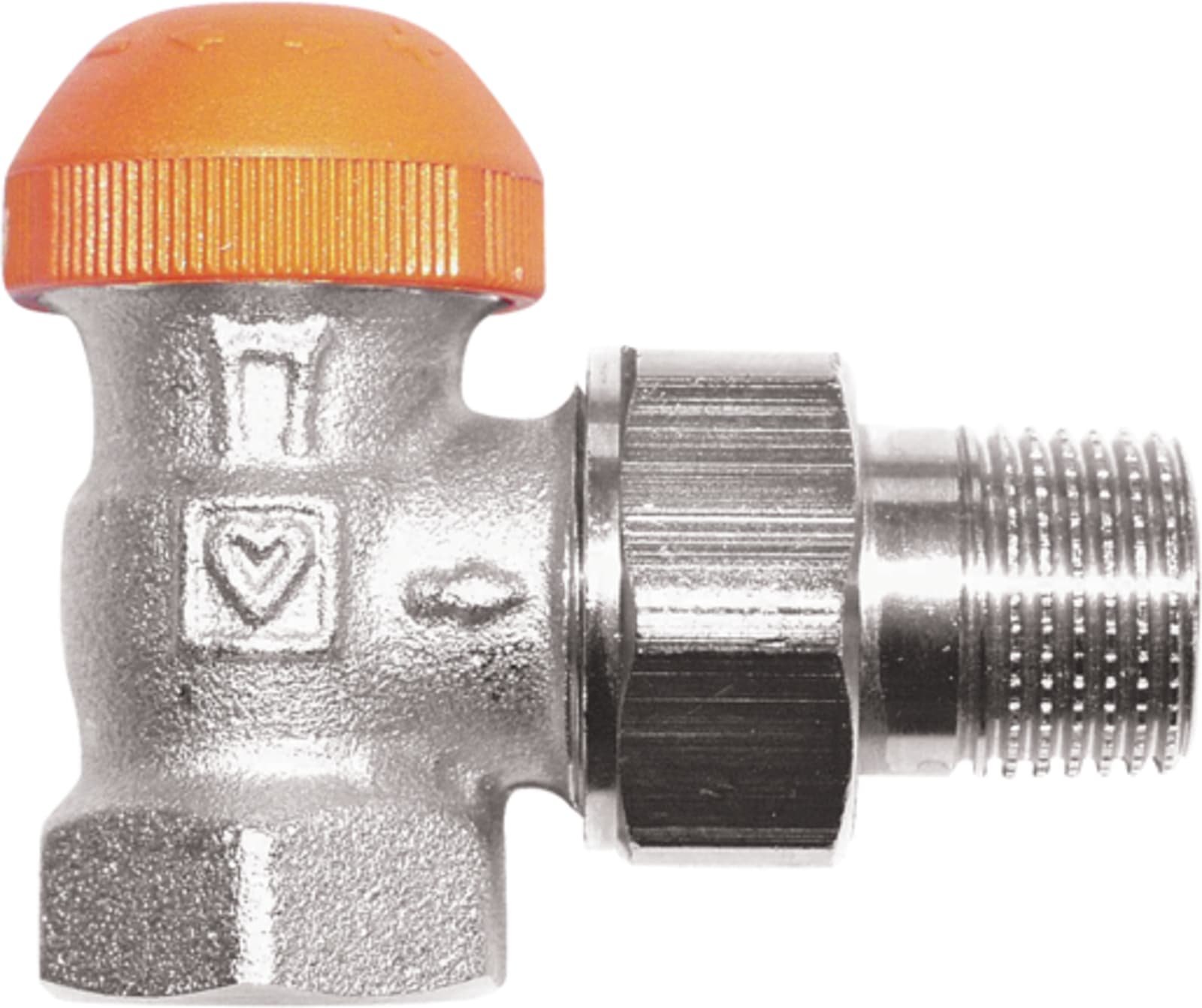 Herz TS-98-V voorinstelbare thermostatische radiatorkraan haaks, zonder knop, 3/8", staartstuk/binnendraad, M28x1,5