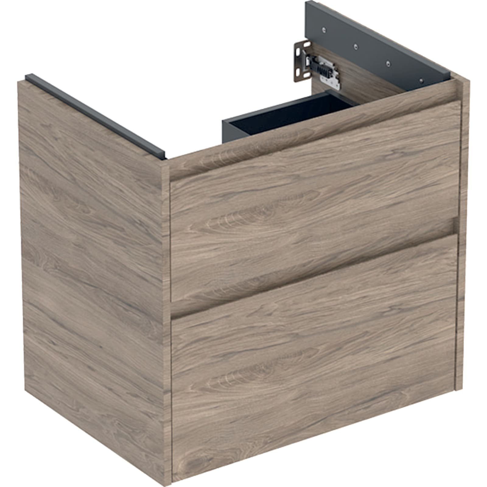 Geberit Renova Plan Wastafelonderkast twee lades B70 Noten Hickory