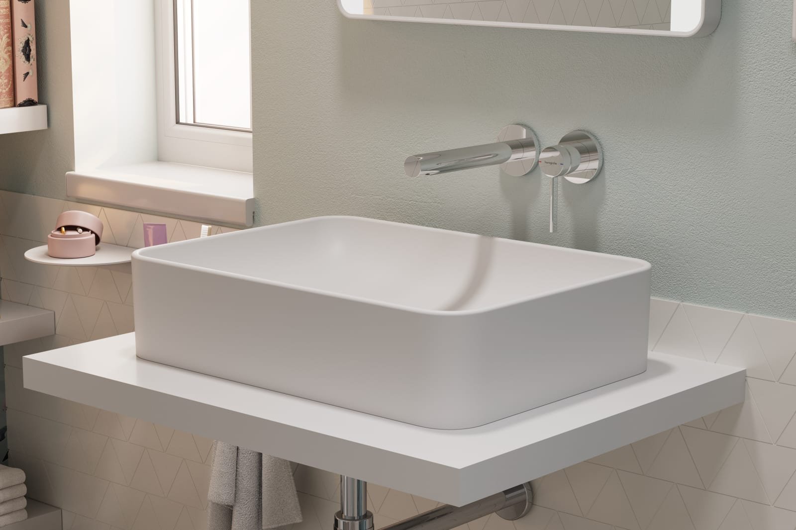 Hansgrohe Zesis S eengreeps inbouw wastafelmengkraan met voorsprong 19,4 cm, chroom