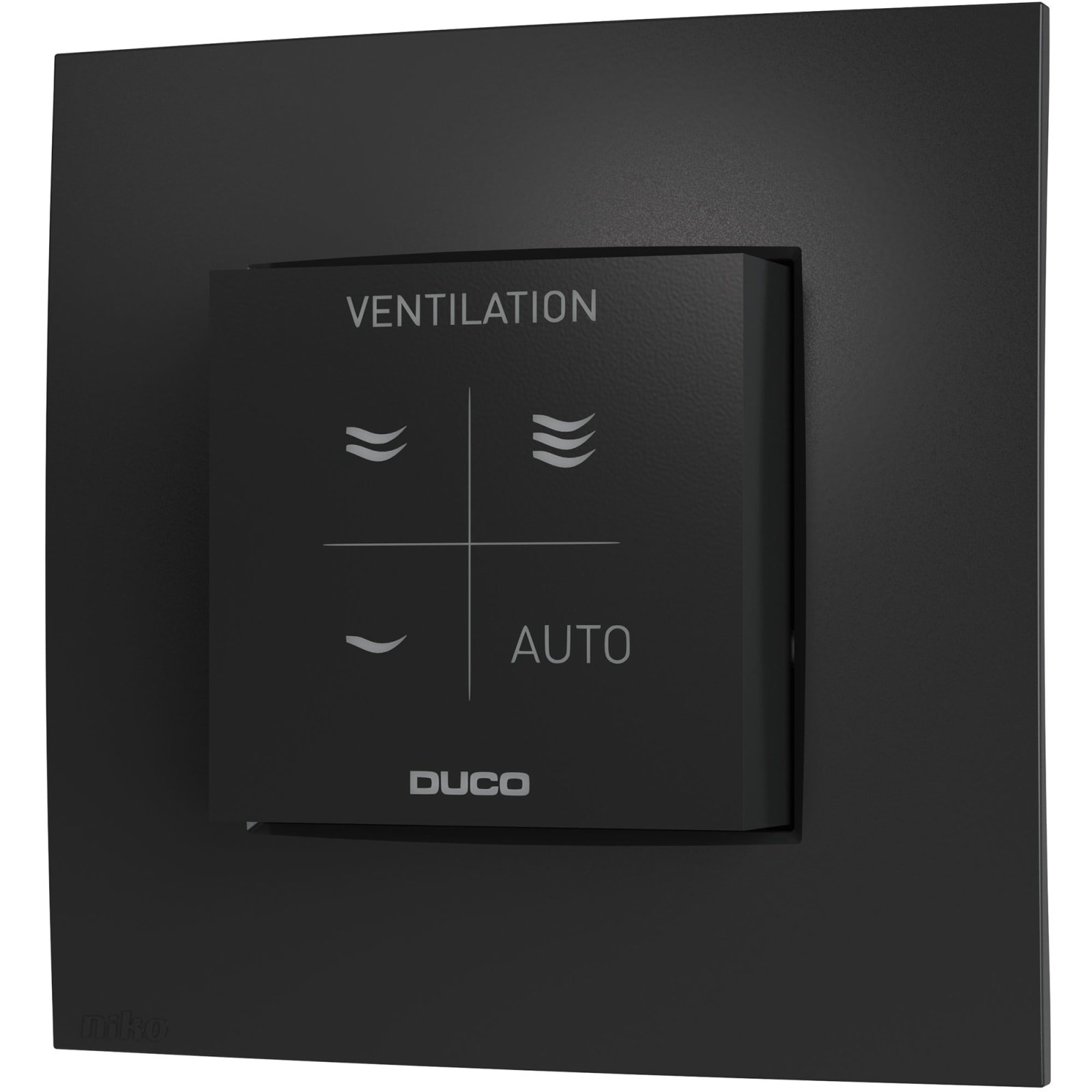 Duco CO2 ruimtesensor met bediening RF/W, Zwart