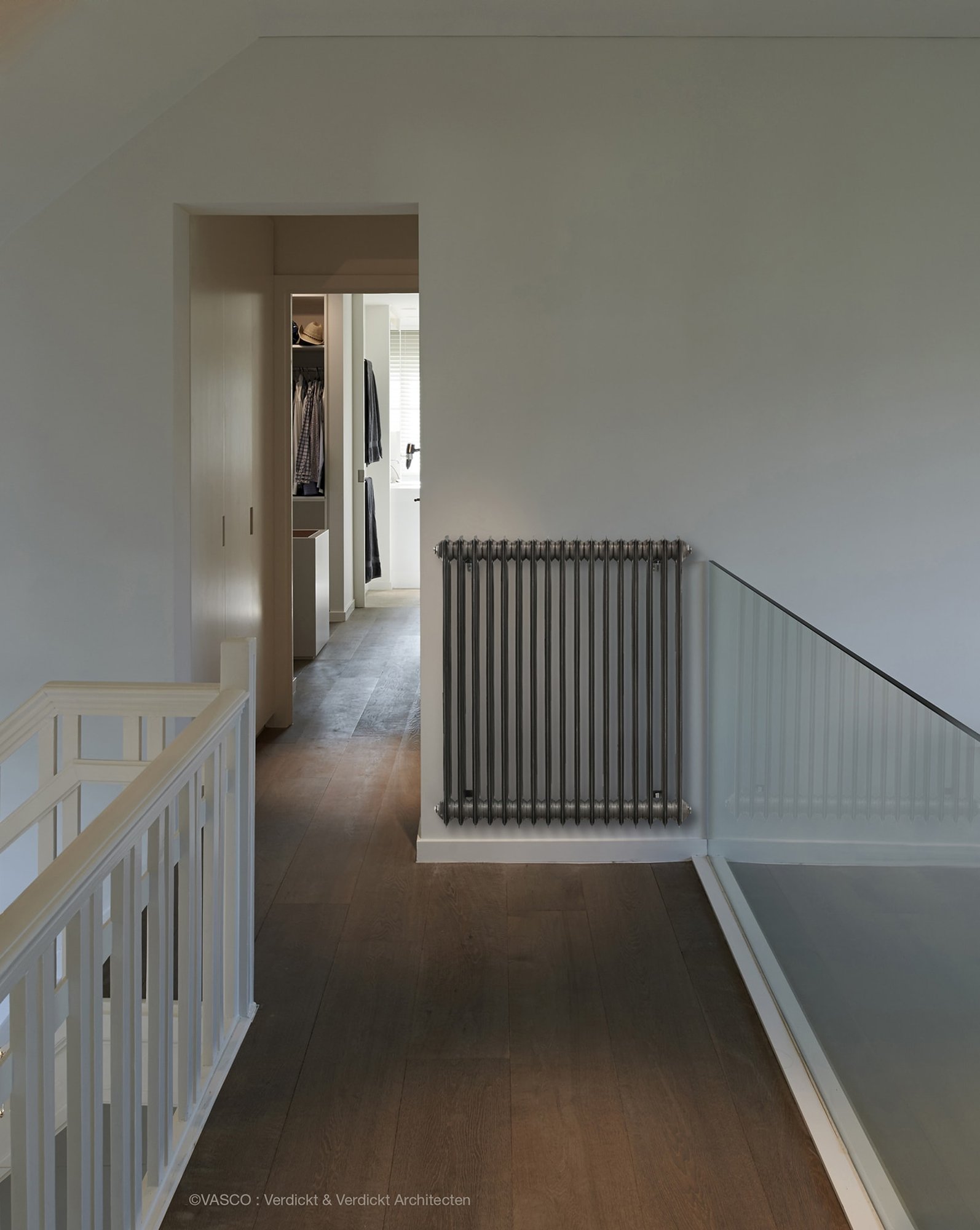 Vasco Vintage 50/160 radiator 1798W, 2 aansluitingen, hxlxd 450x1578x160mm, wit RAL9016