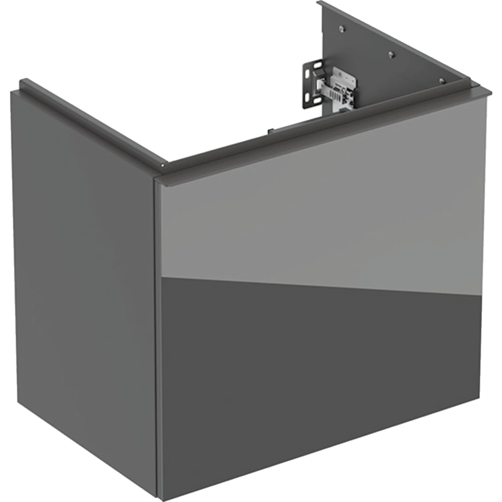 Geberit Acanto wstfl.ondrkst 1 lade 1 binnenlade compact B60 Lava Glas