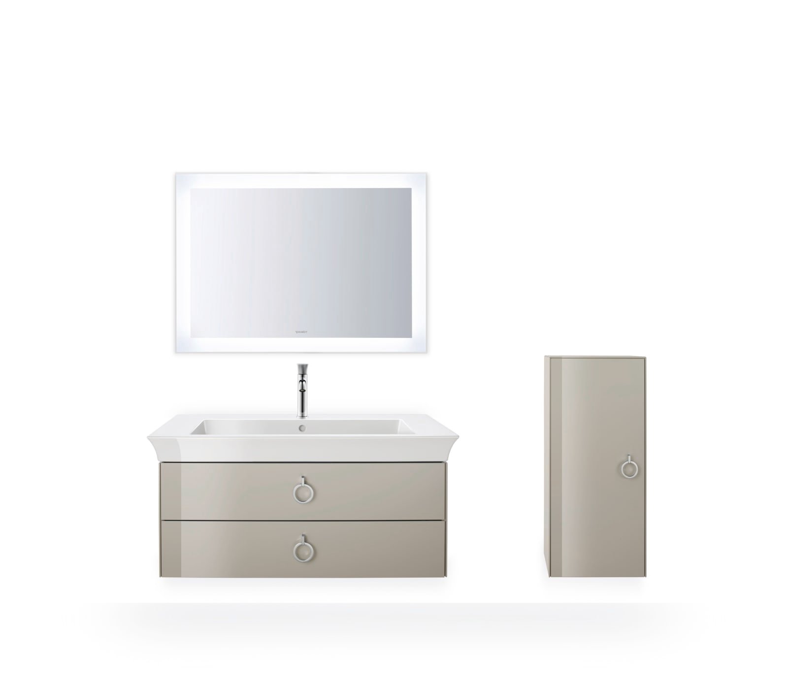Duravit White Tulip Wastafel 1055 mm Wit Hoogglans, kraanvlak, aantal kraangaten per wasplaats: 1, overloop – 2363100000