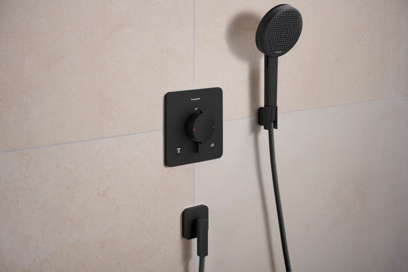 Hansgrohe FixFit Q muuraansluitbocht mz