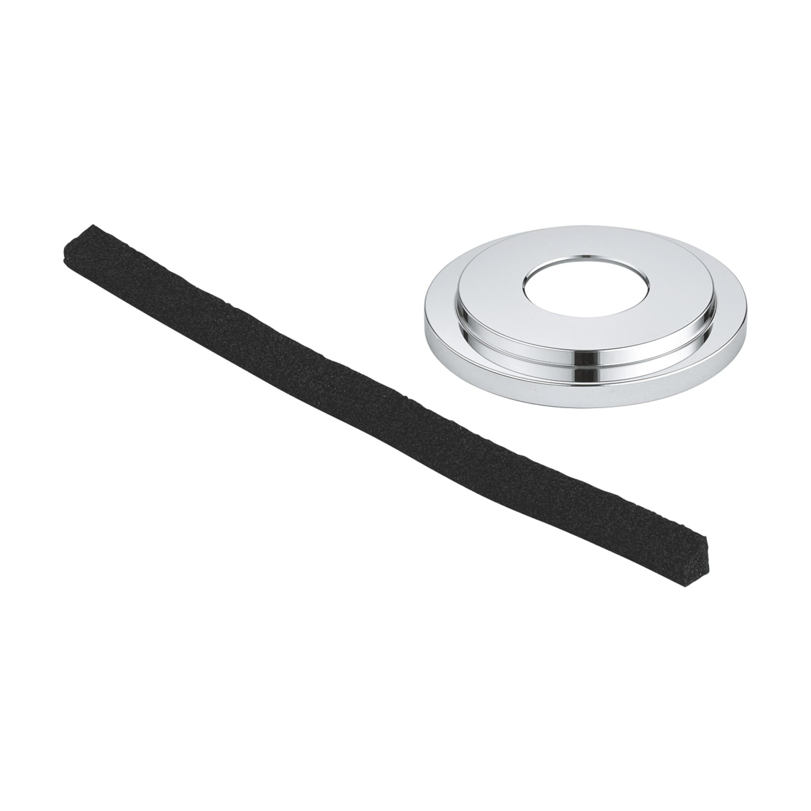 Grohe, kraanrozet, chroom, buitendiameter 70mm, klemmend voor 19069 19088 19089 chroom