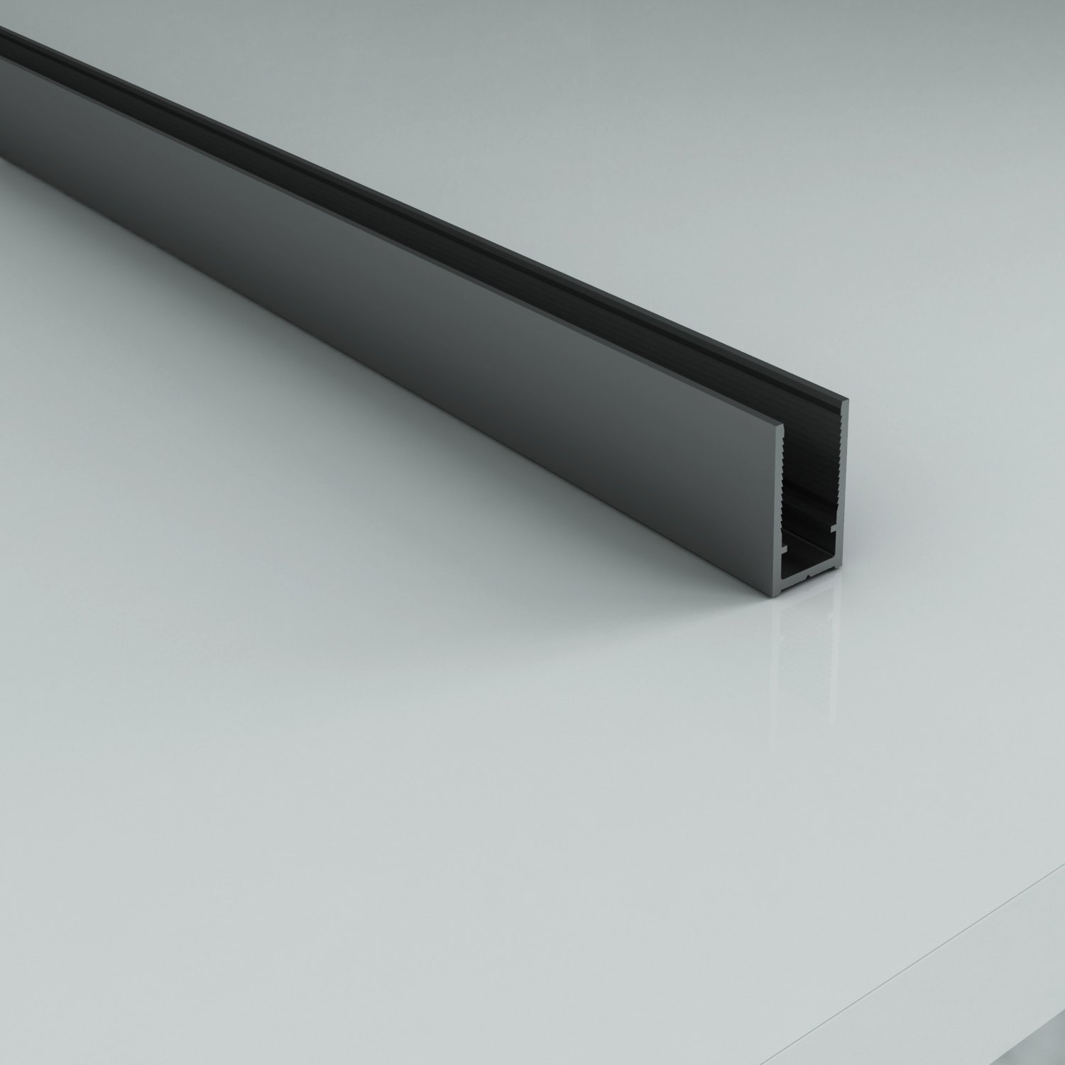 ALONI MUURPROFIEL VOOR DOUCHEWAND - 200 CM - GUNMETAL