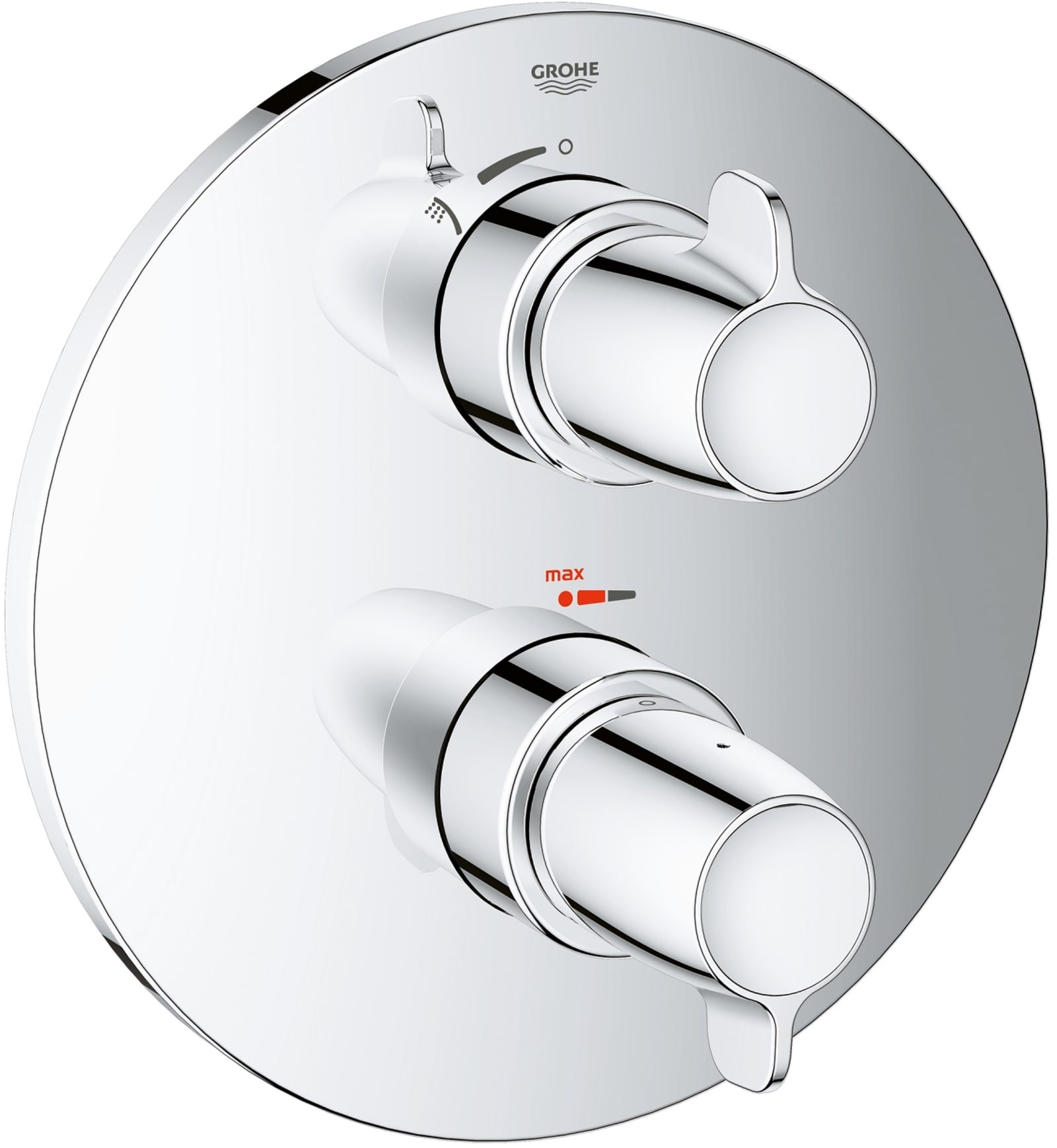 Grohe Grohtherm Special, Inbouwmengkraan opbouwdeel, (douche), thermostatisch, wand, tweegreeps, temperatuurbegrenzing, chroom